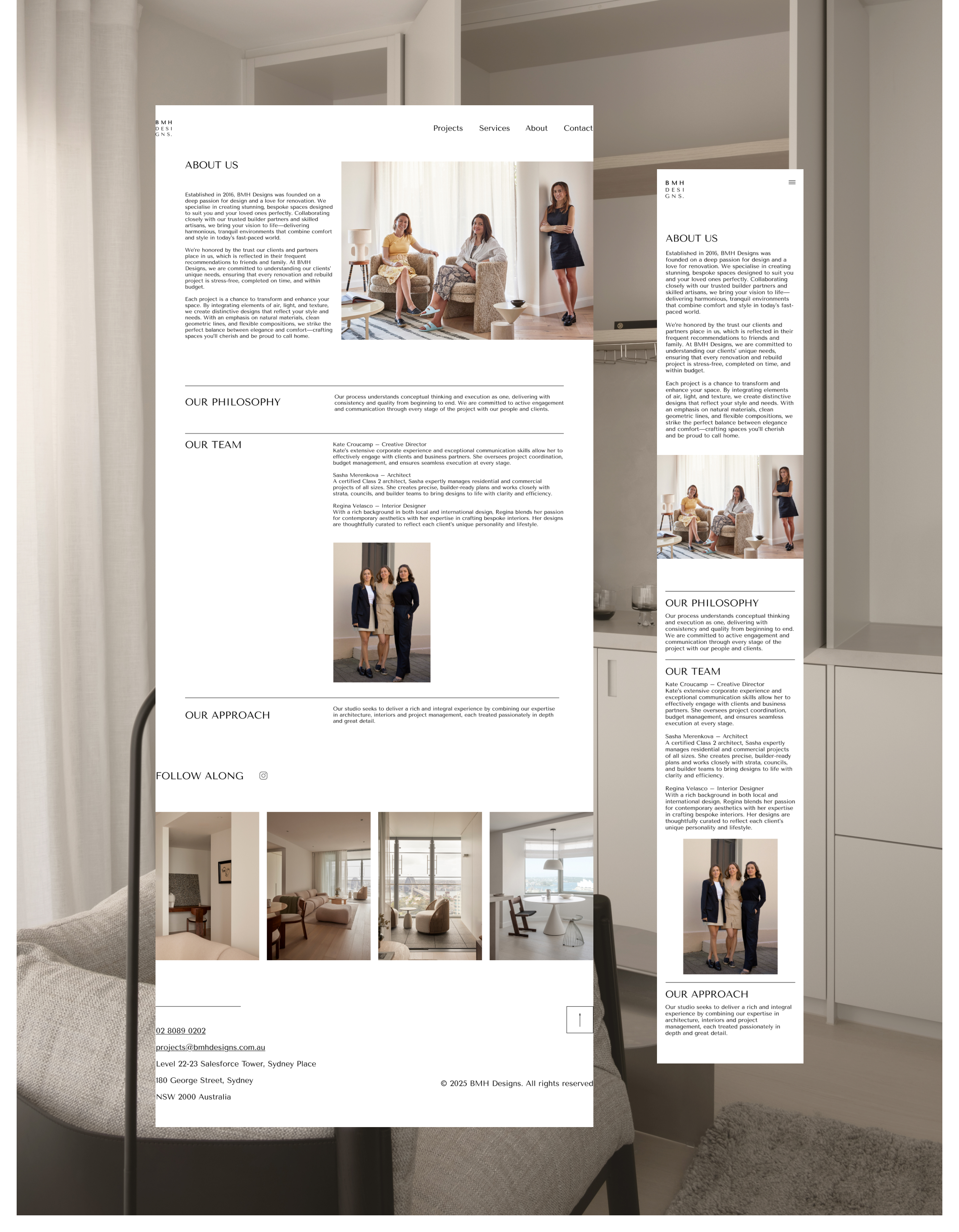 BMH interior design | Web design — Изображение №7 — Интерфейсы на Dprofile