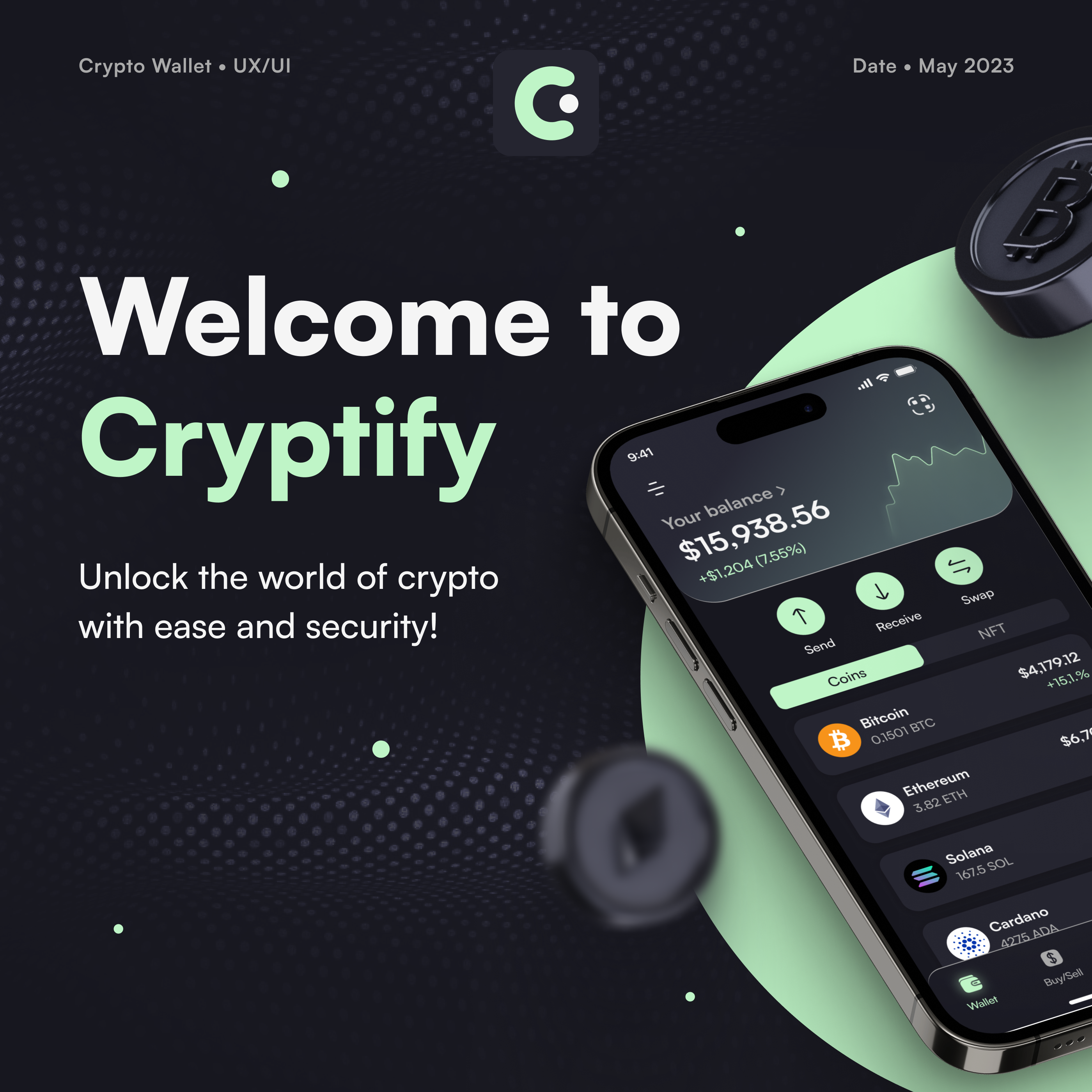 Cryptify | Crypto Wallet App UX/UI — Изображение №1 — Интерфейсы на Dprofile