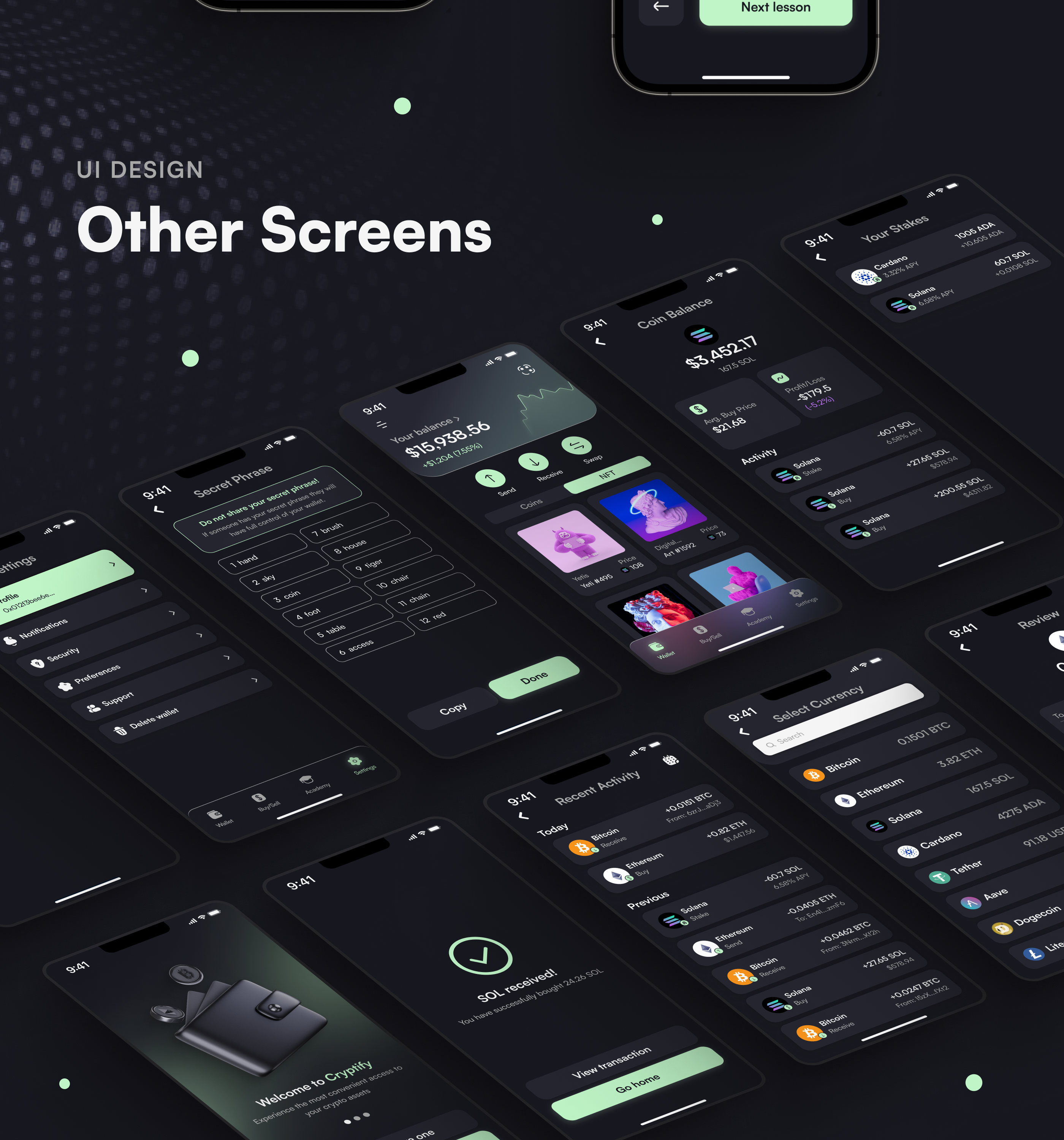 Cryptify | Crypto Wallet App UX/UI — Изображение №10 — Интерфейсы на Dprofile