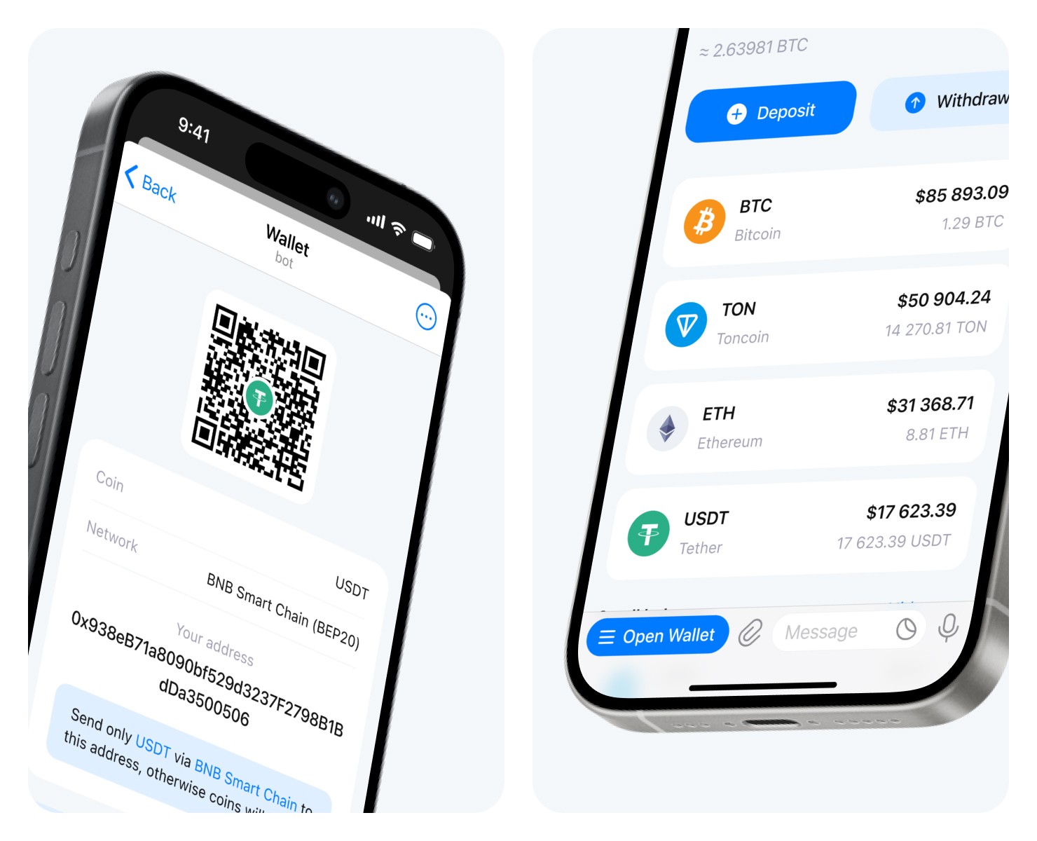 Telegram Web App Crypto Wallet | TWA — Интерфейсы на Dprofile