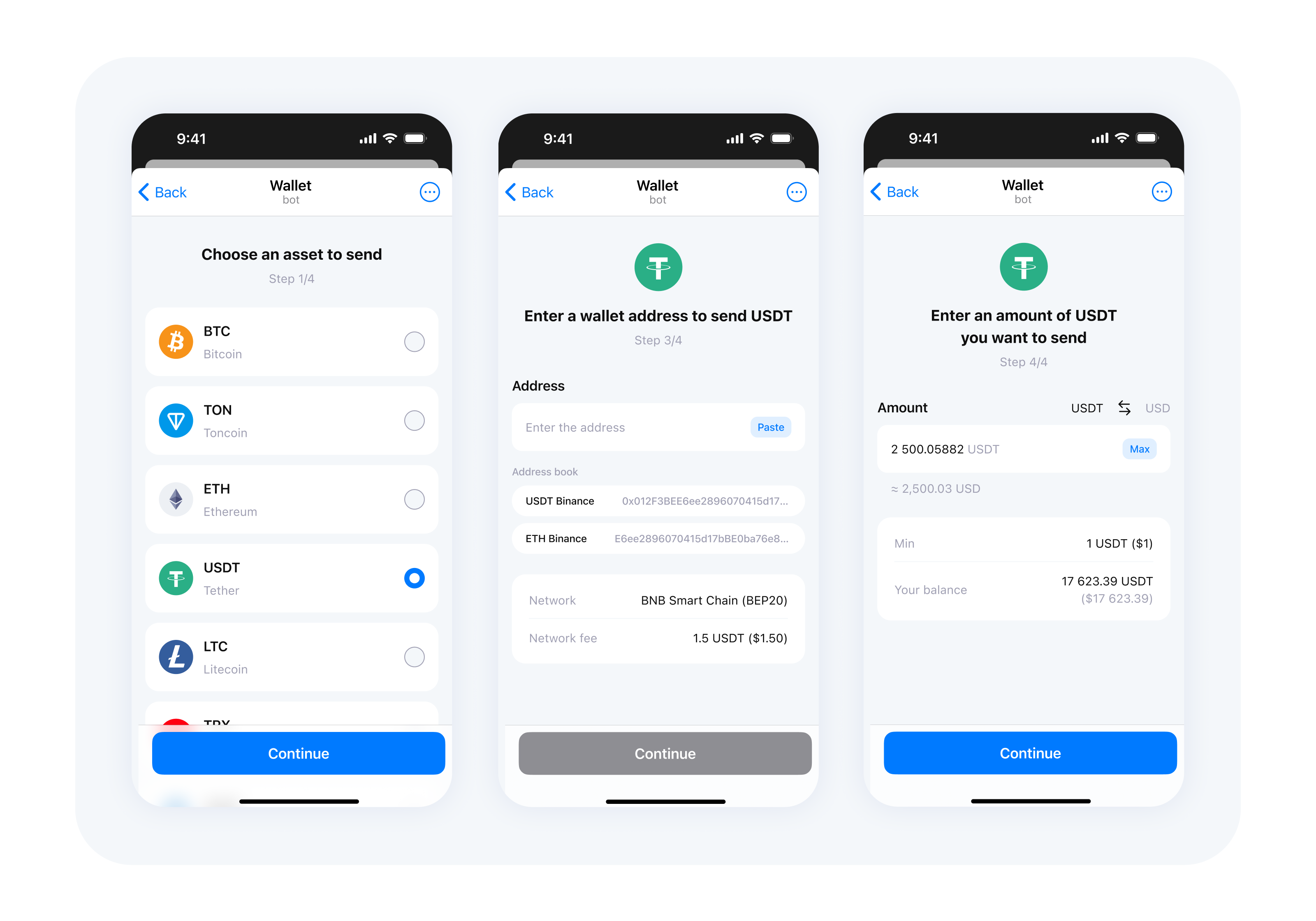 Telegram Web App Crypto Wallet | TWA — Изображение №7 — Интерфейсы на Dprofile