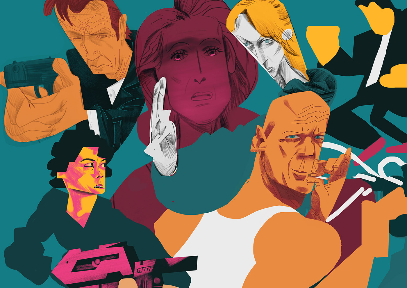 Movie heroes portraits — Изображение №21 — Иллюстрация, Графика на Dprofile