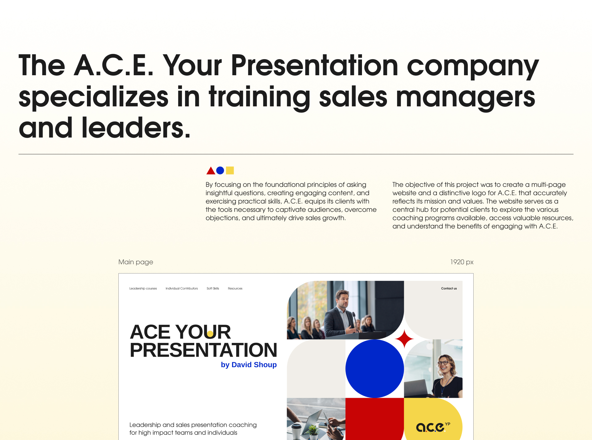 Веб-дизайн сайта для A.C.E. — Изображение №2 — Интерфейсы, Брендинг на Dprofile