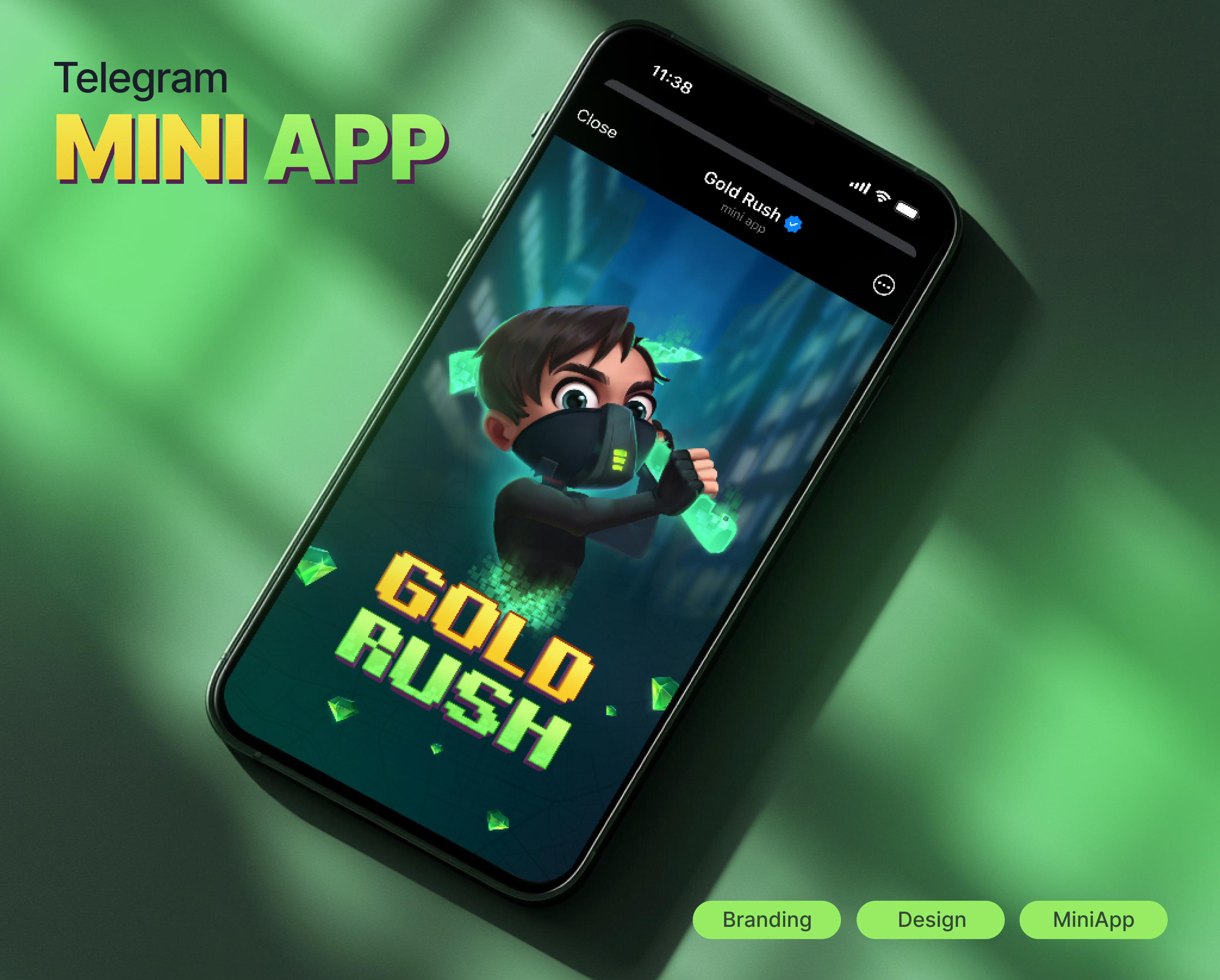 Telegram mini-app "Gold Rush" — Изображение №1 — Интерфейсы, Брендинг на Dprofile