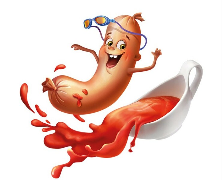 Characters design (sausages) — Брендинг, Иллюстрация на Dprofile