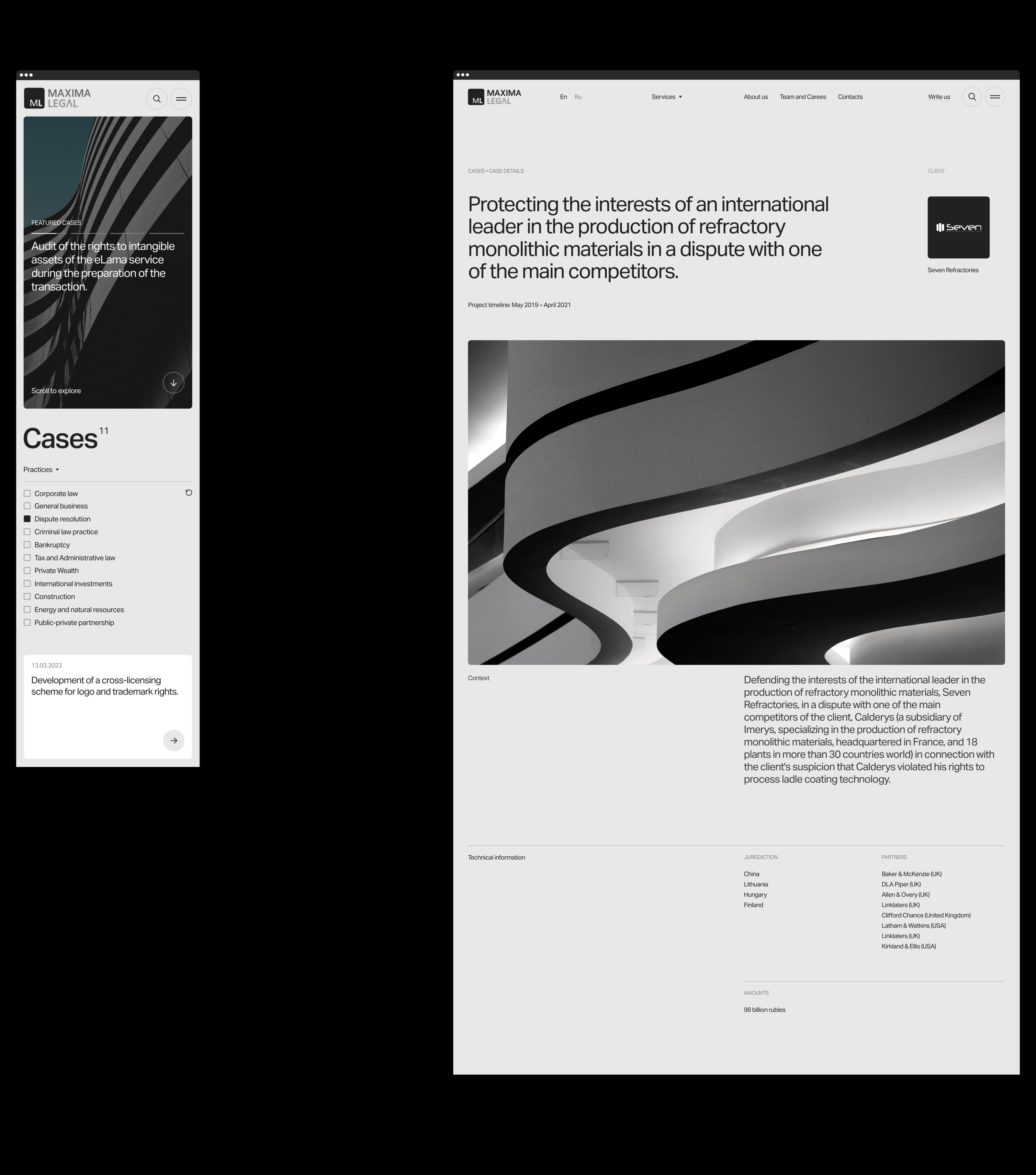 Maxima Legal® — Изображение №10 — Интерфейсы на Dprofile