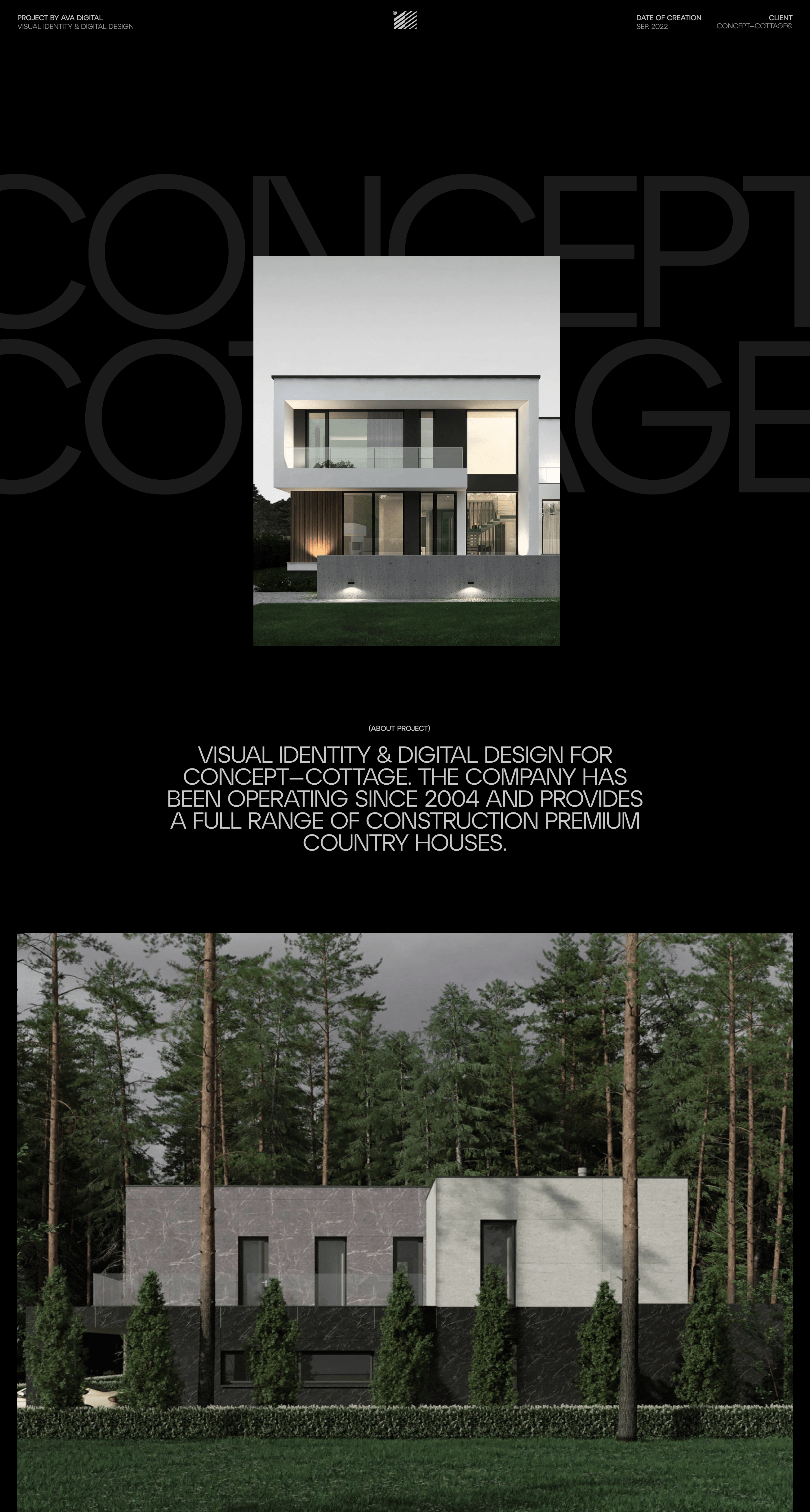 CONCEPT—COTTAGE — Изображение №1 — Интерфейсы, Брендинг, Анимация на Dprofile