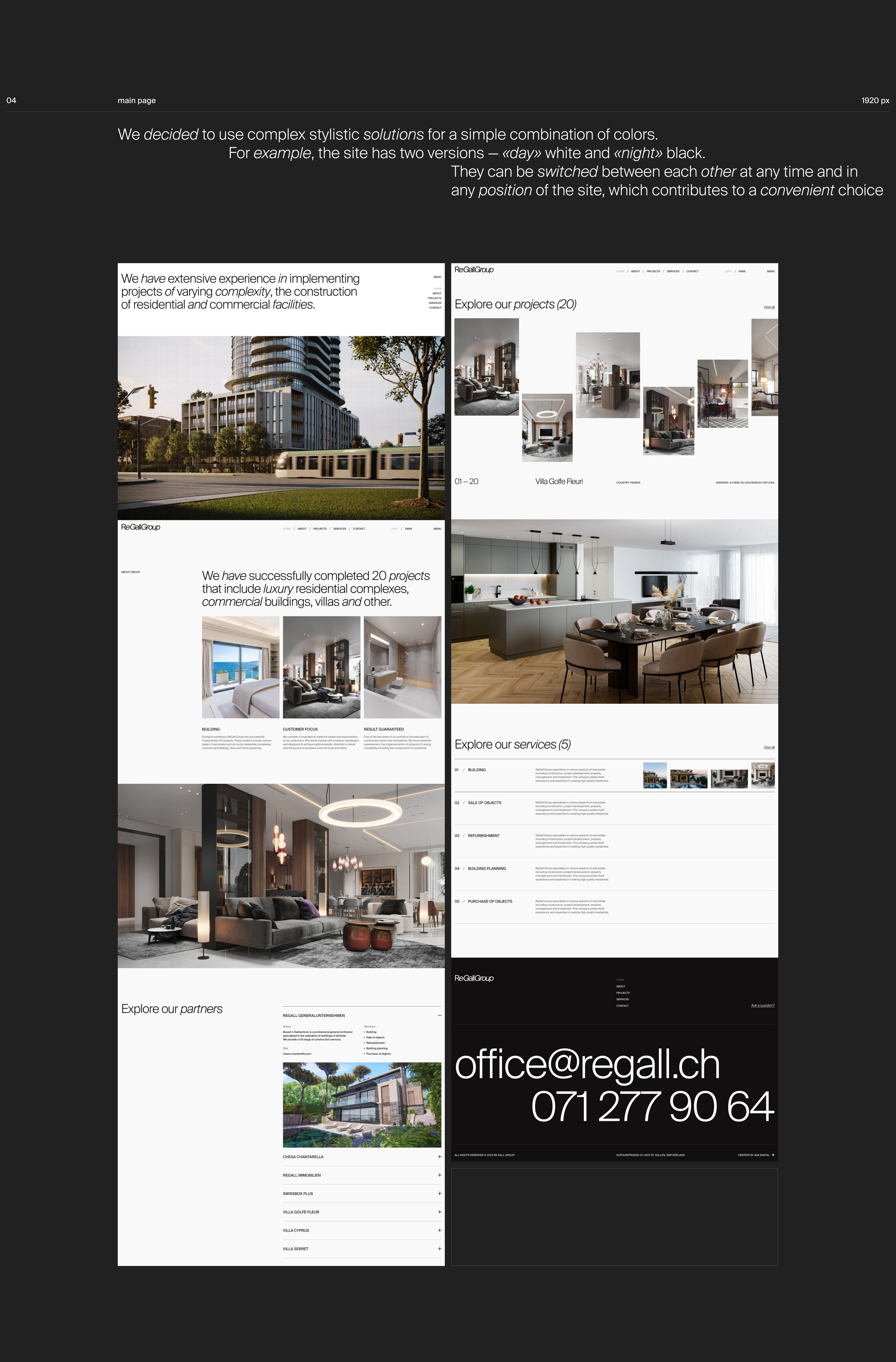 ReGall-Group | web. & branding — Изображение №3 — Интерфейсы, Брендинг на Dprofile