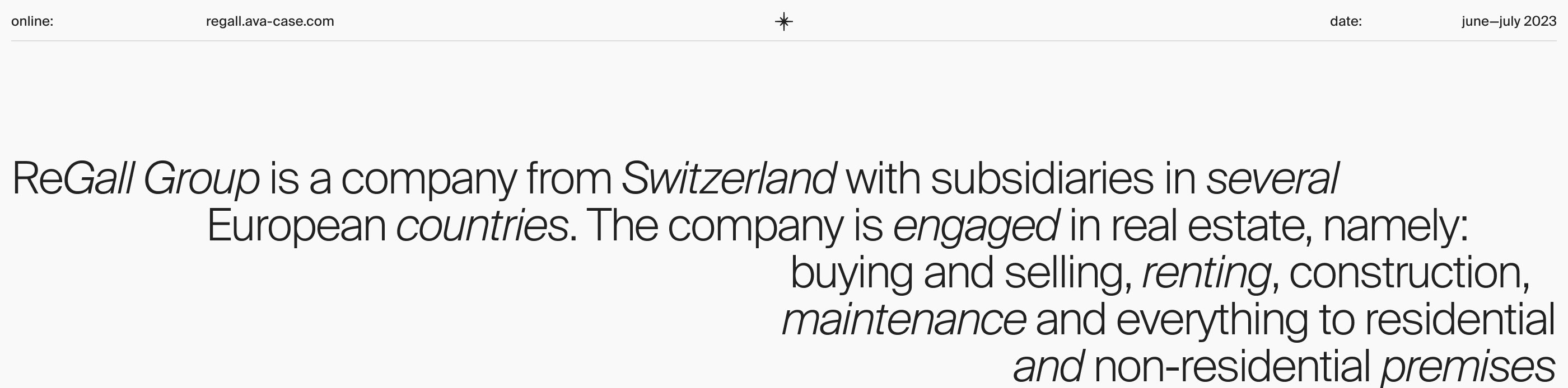 ReGall-Group | web. & branding — Изображение №1 — Интерфейсы, Брендинг на Dprofile