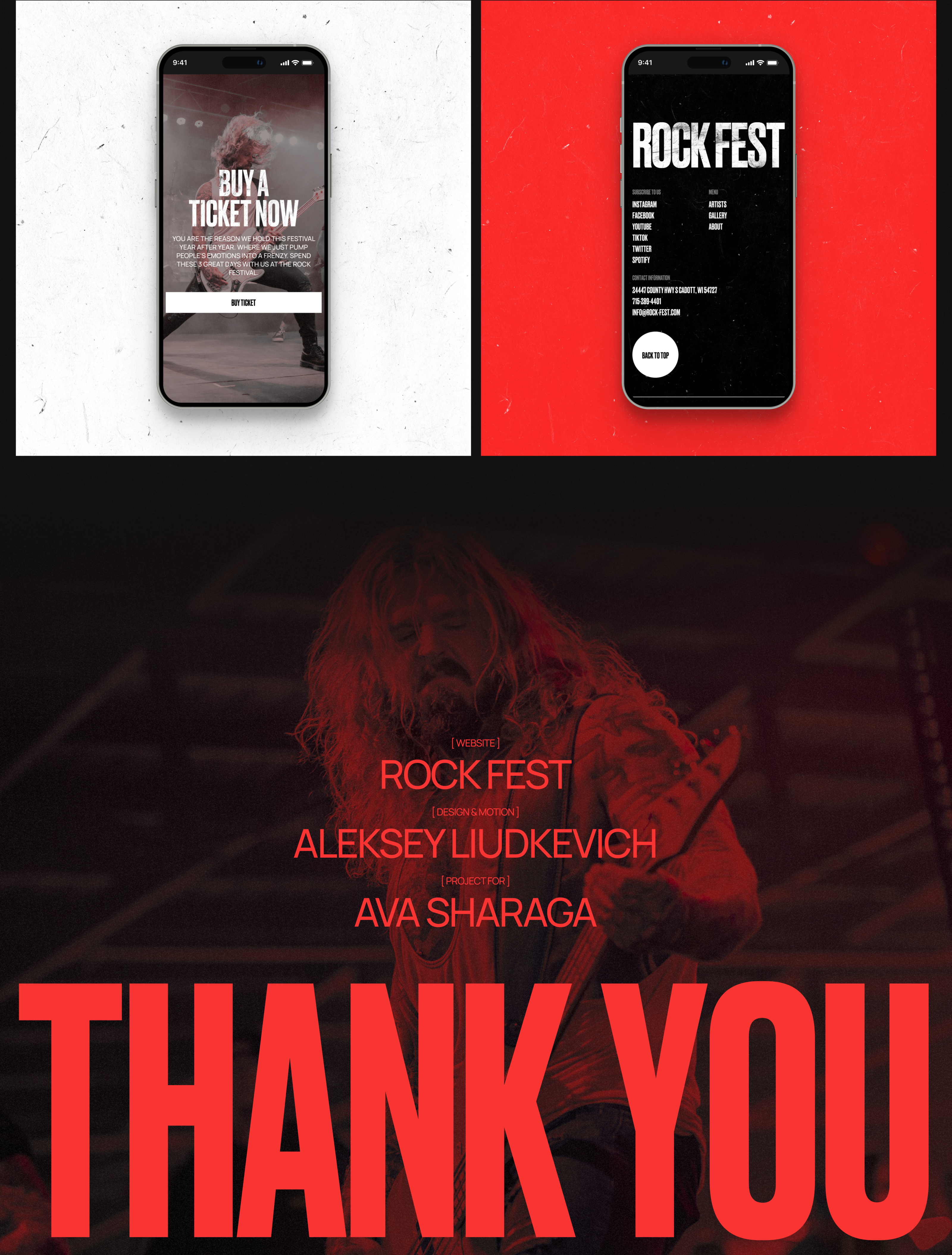 LANDING PAGE | ROCK FEST 2023 — Изображение №7 — Интерфейсы, Брендинг на Dprofile