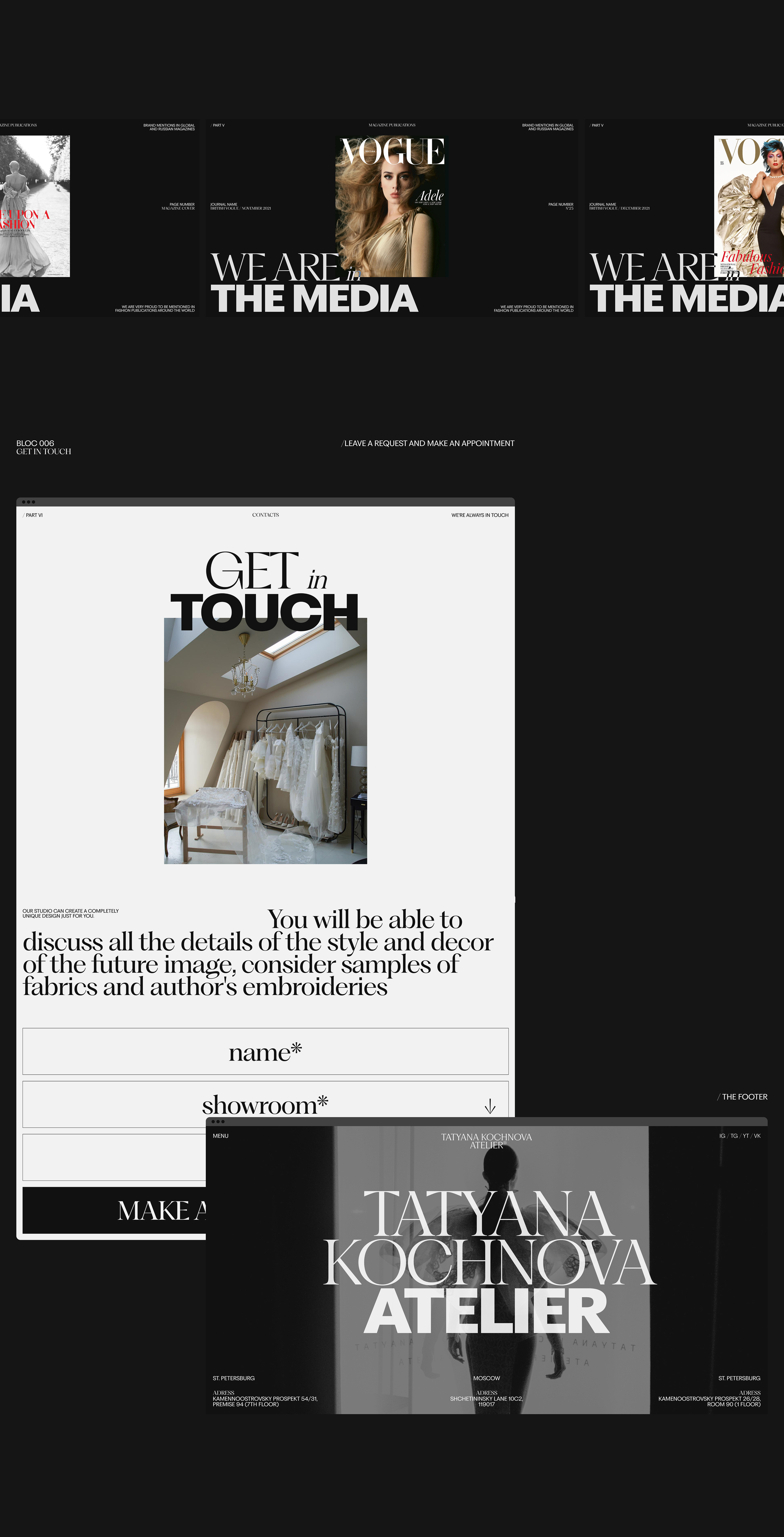 TATYANA KOCHNOVA ATELIER® — Изображение №11 — Интерфейсы, Брендинг на Dprofile