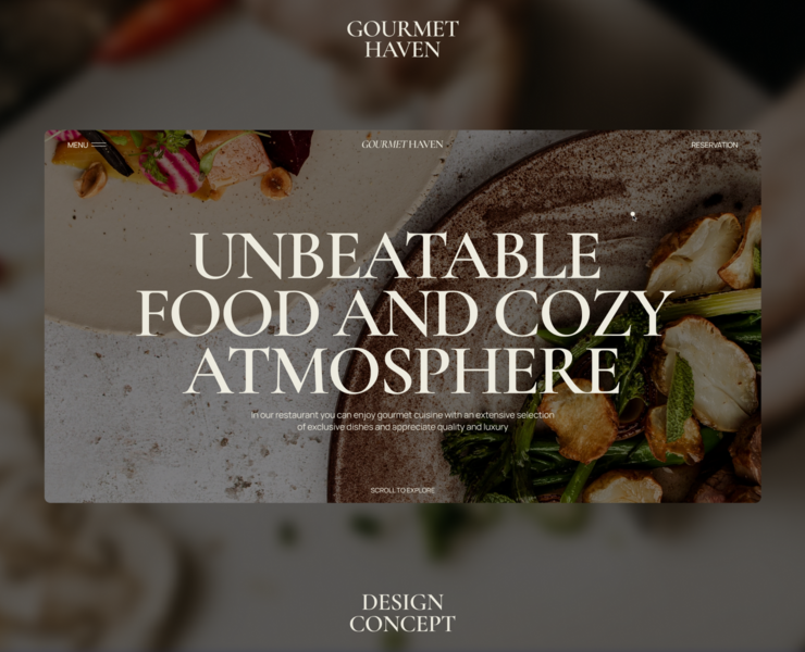 GOURMET HAVEN | CORPORATE WEBSITE — Интерфейсы, Брендинг на Dprofile