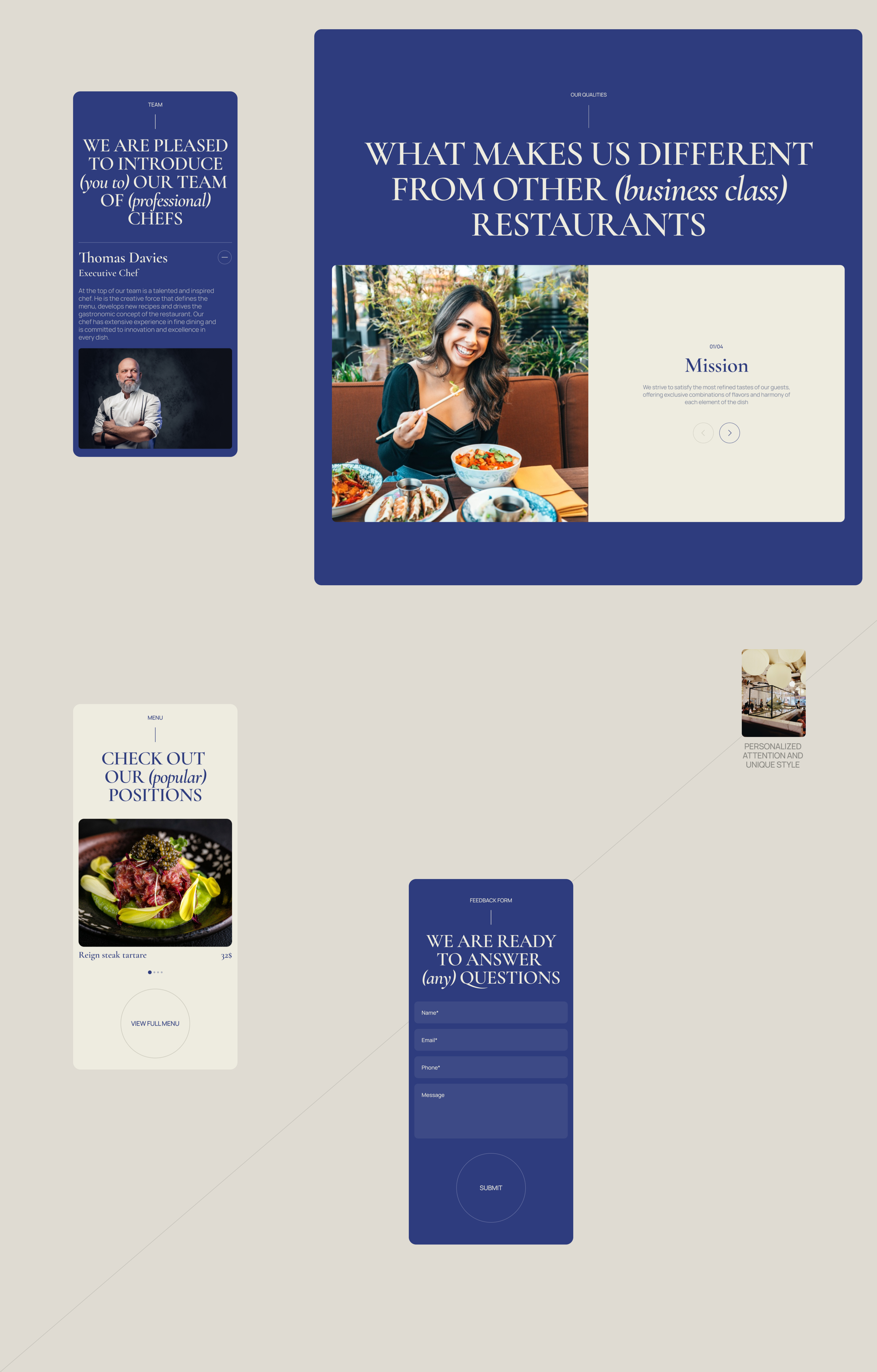 GOURMET HAVEN | CORPORATE WEBSITE — Изображение №2 — Интерфейсы, Брендинг на Dprofile