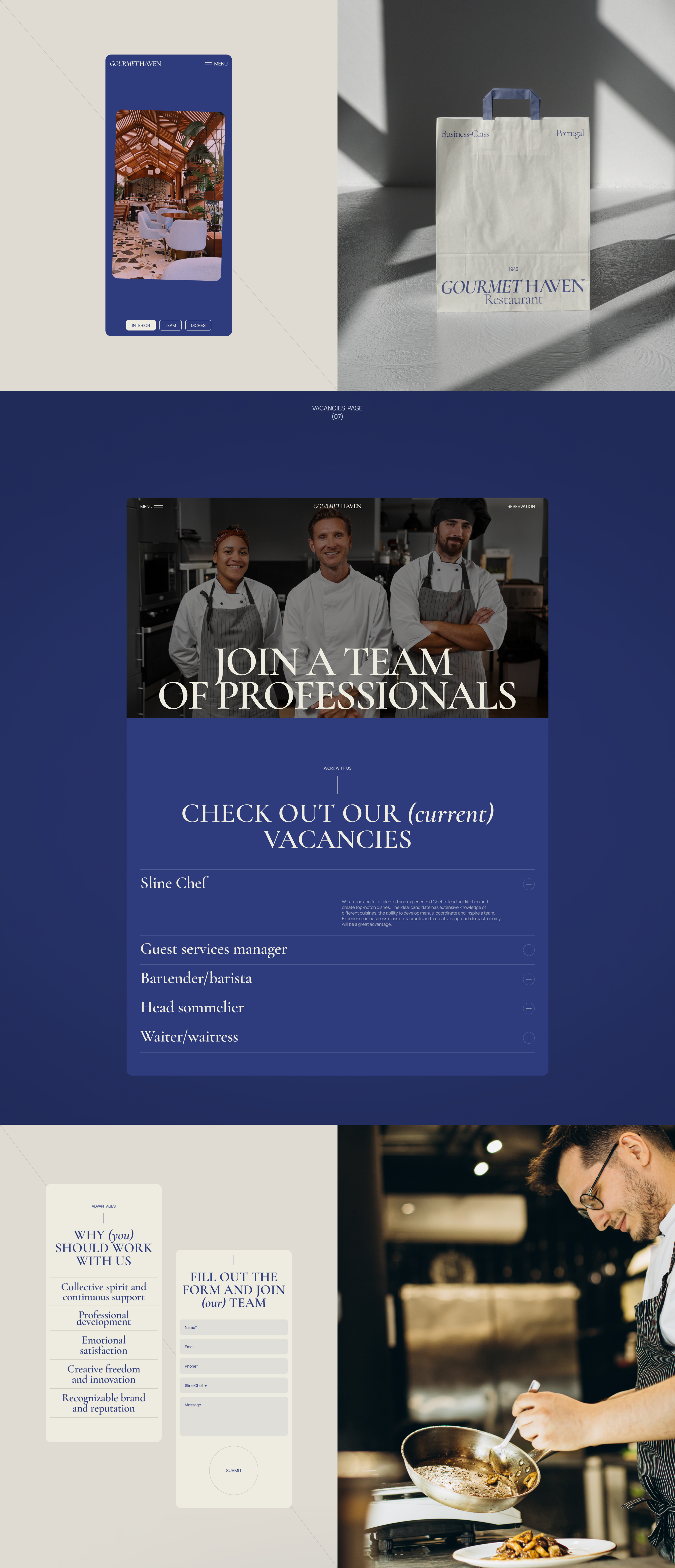 GOURMET HAVEN | CORPORATE WEBSITE — Изображение №8 — Интерфейсы, Брендинг на Dprofile