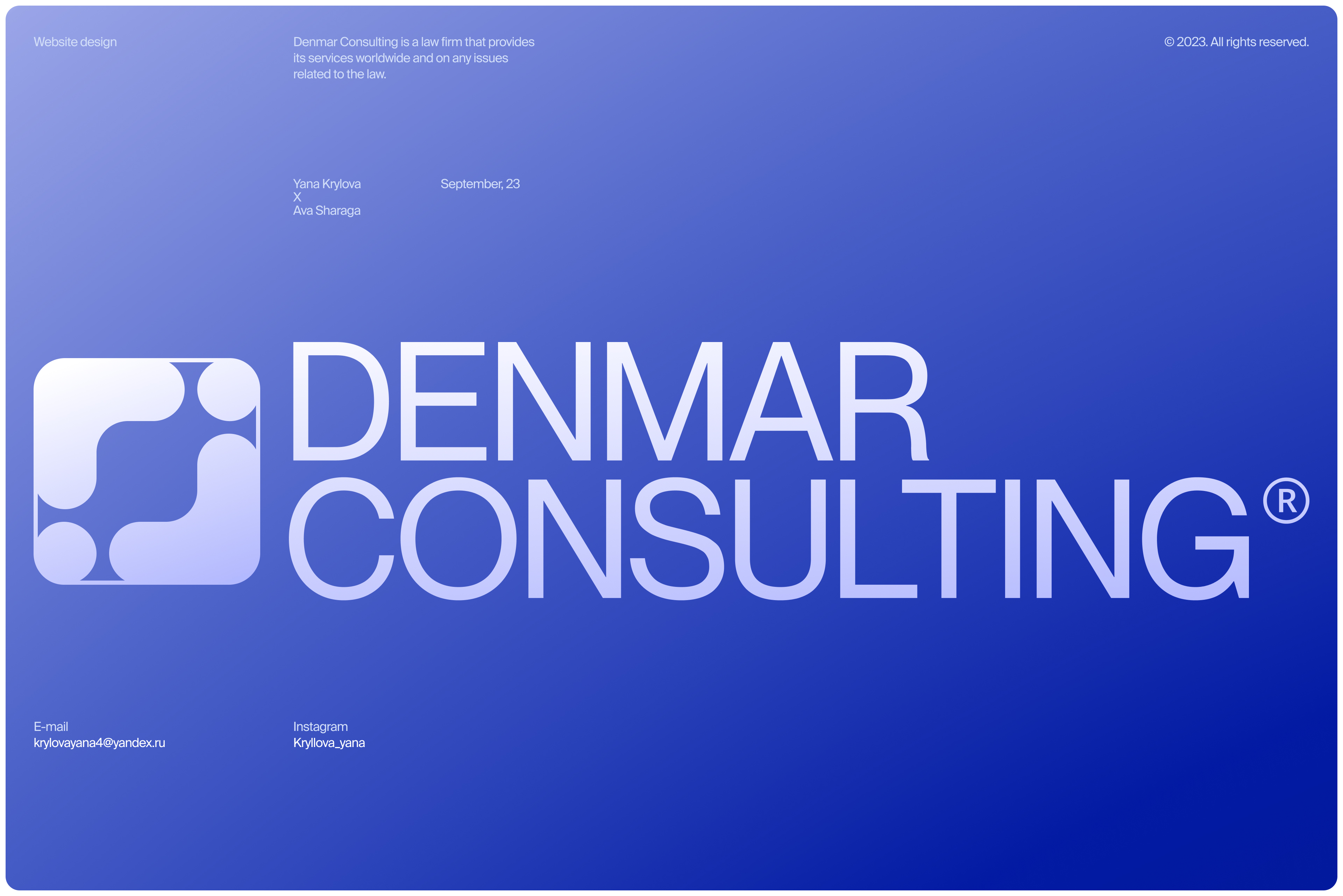 Denmar Consulting© | web. & branding — Изображение №1 — Интерфейсы, Брендинг на Dprofile