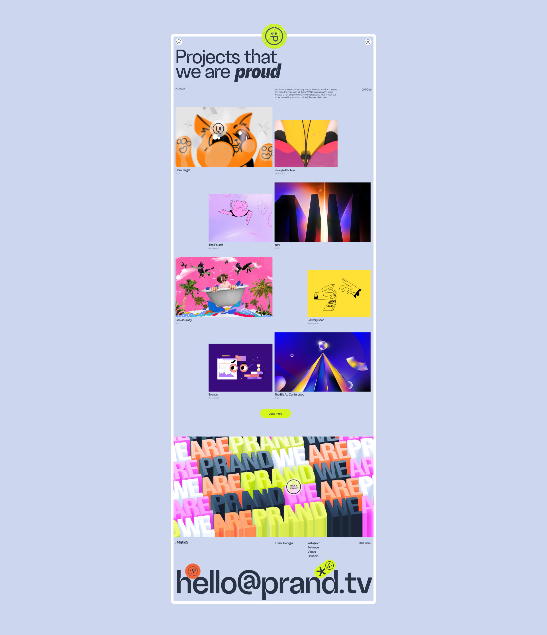 =PRAND Website — Изображение №7 — Интерфейсы, Анимация на Dprofile