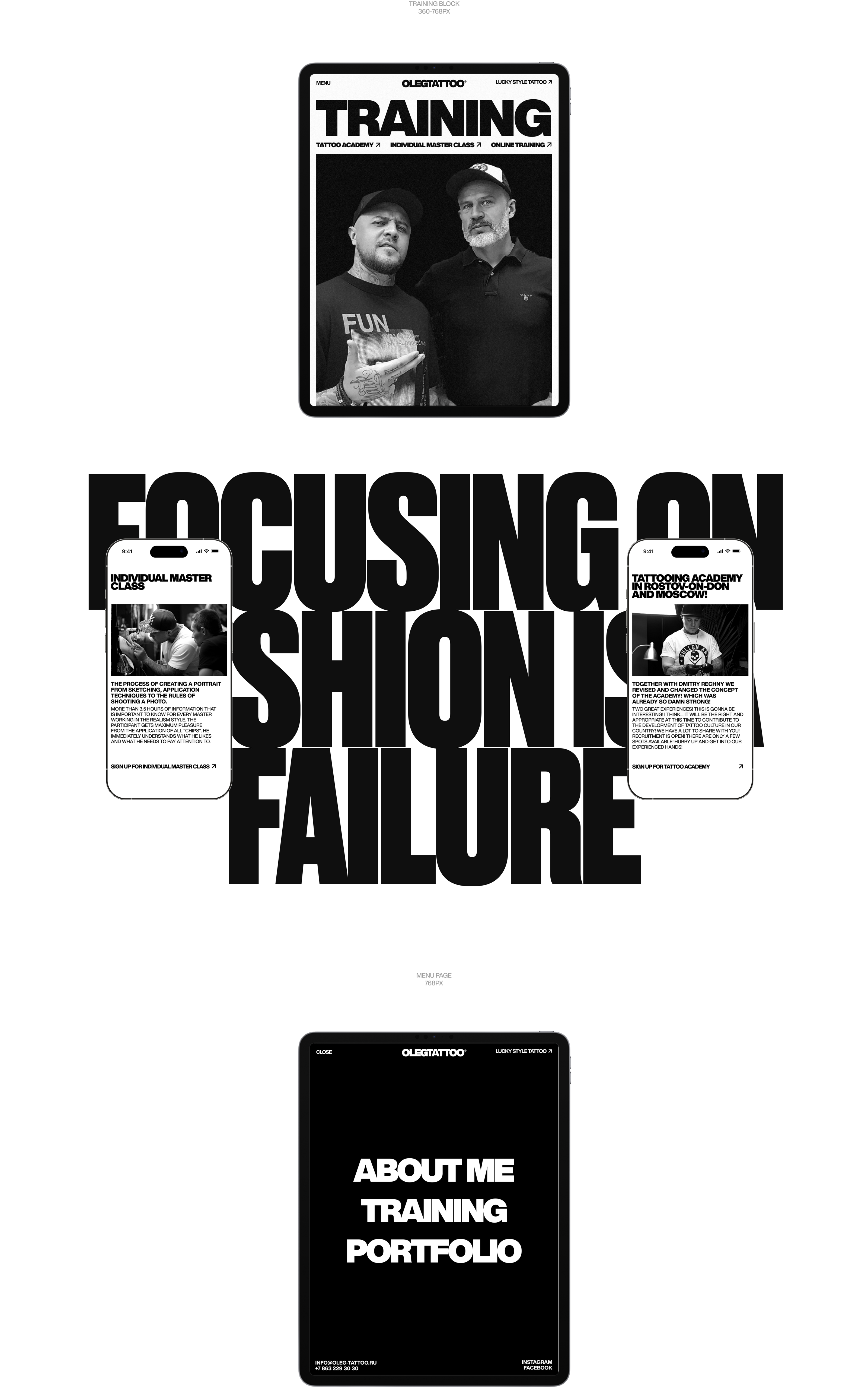 OLEGTATTOO®| web. — Изображение №14 — Интерфейсы, Брендинг на Dprofile
