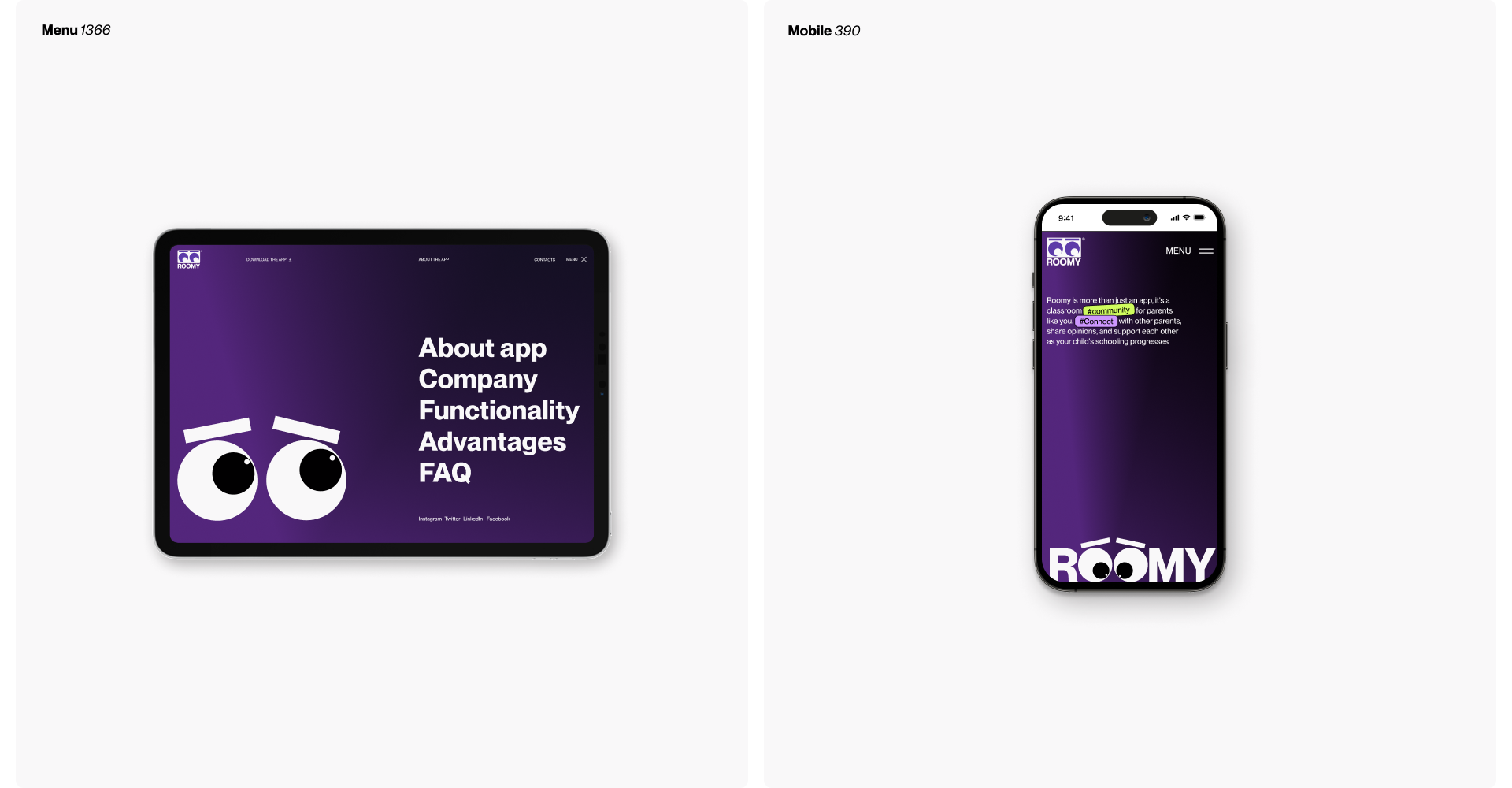 Roomy | Web. & branding — Изображение №5 — Интерфейсы, Брендинг на Dprofile