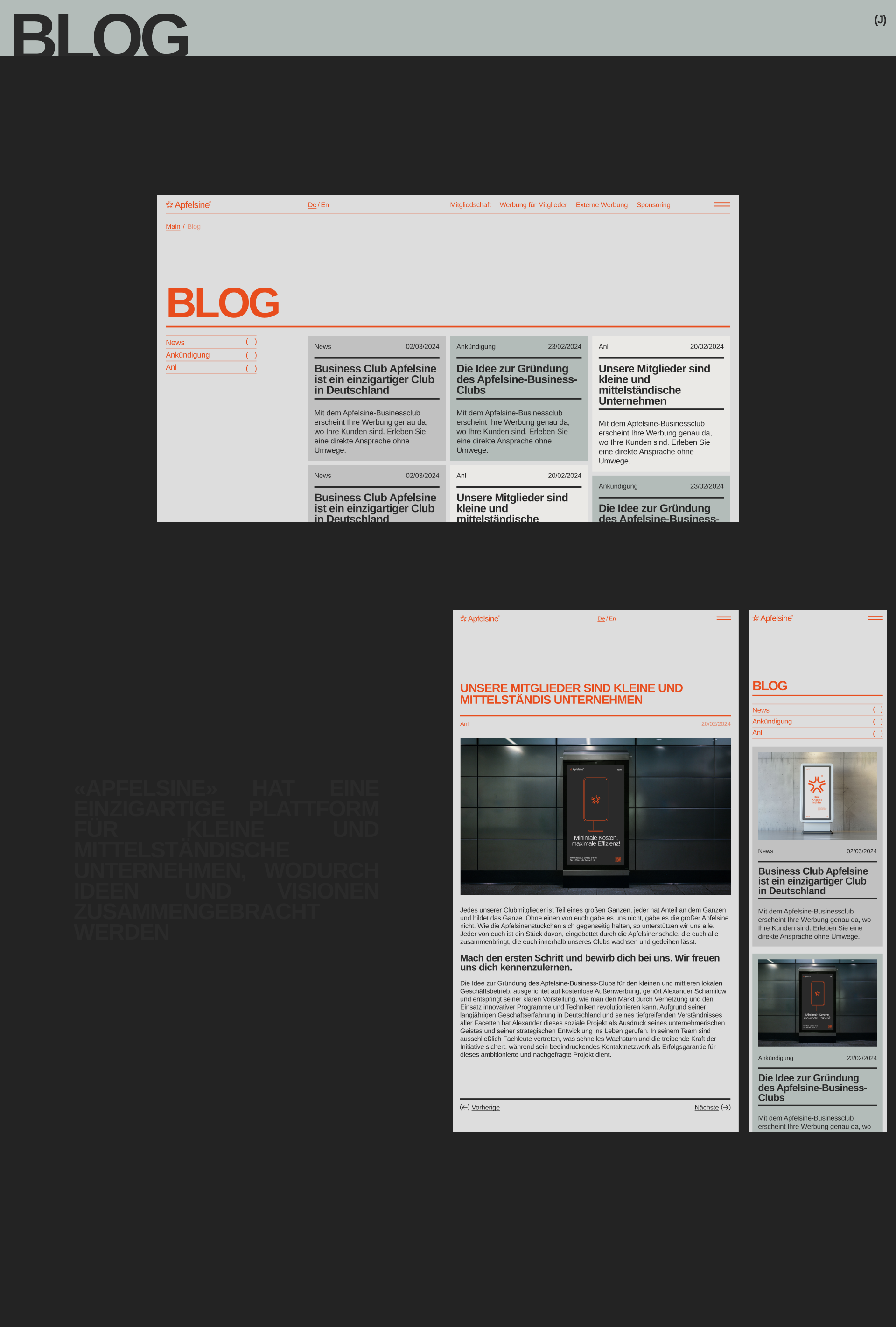 Apfelsine® — Brand Identity & Website — Изображение №15 — Интерфейсы, Брендинг на Dprofile
