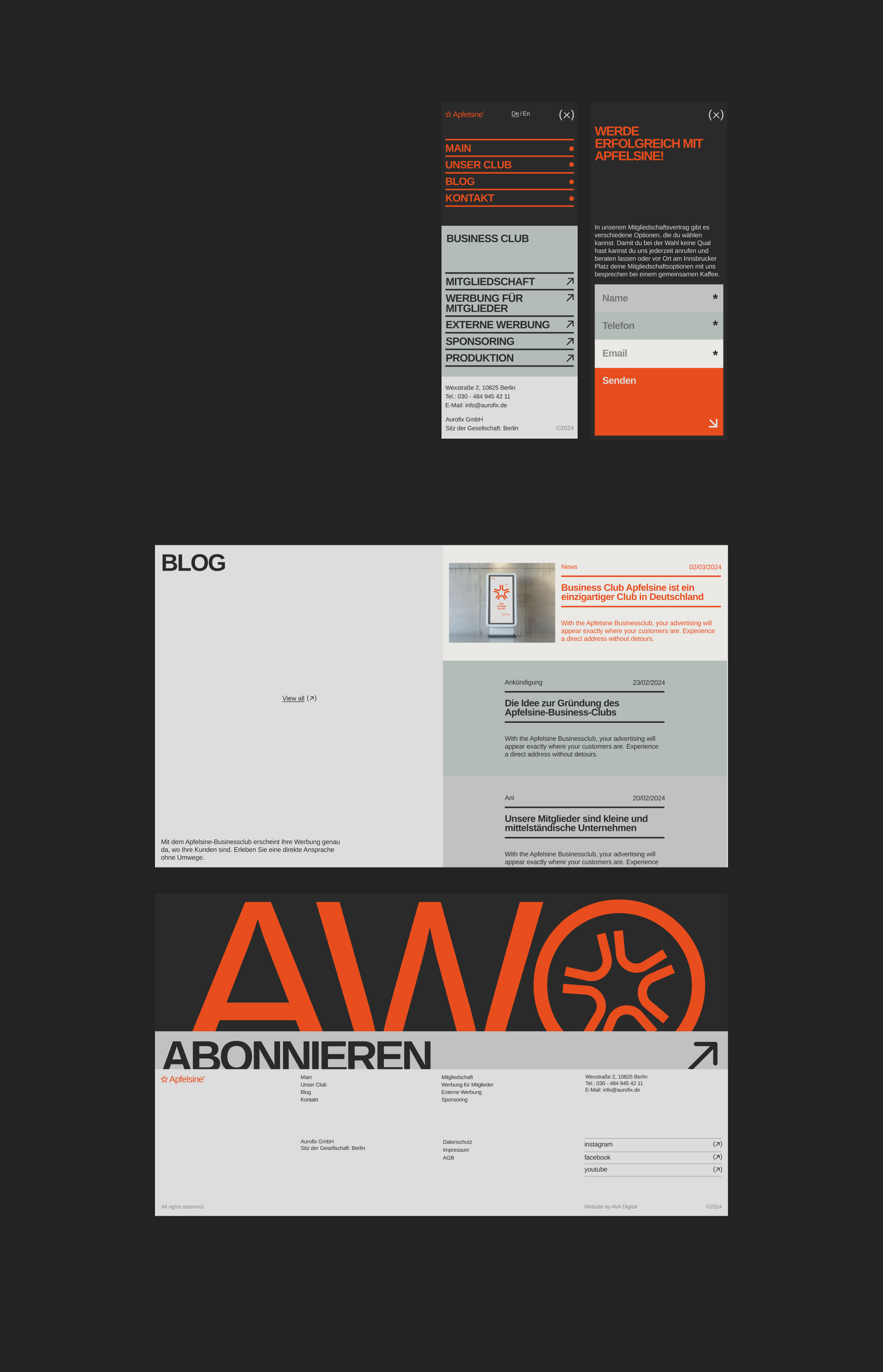 Apfelsine® — Brand Identity & Website — Изображение №5 — Интерфейсы, Брендинг на Dprofile