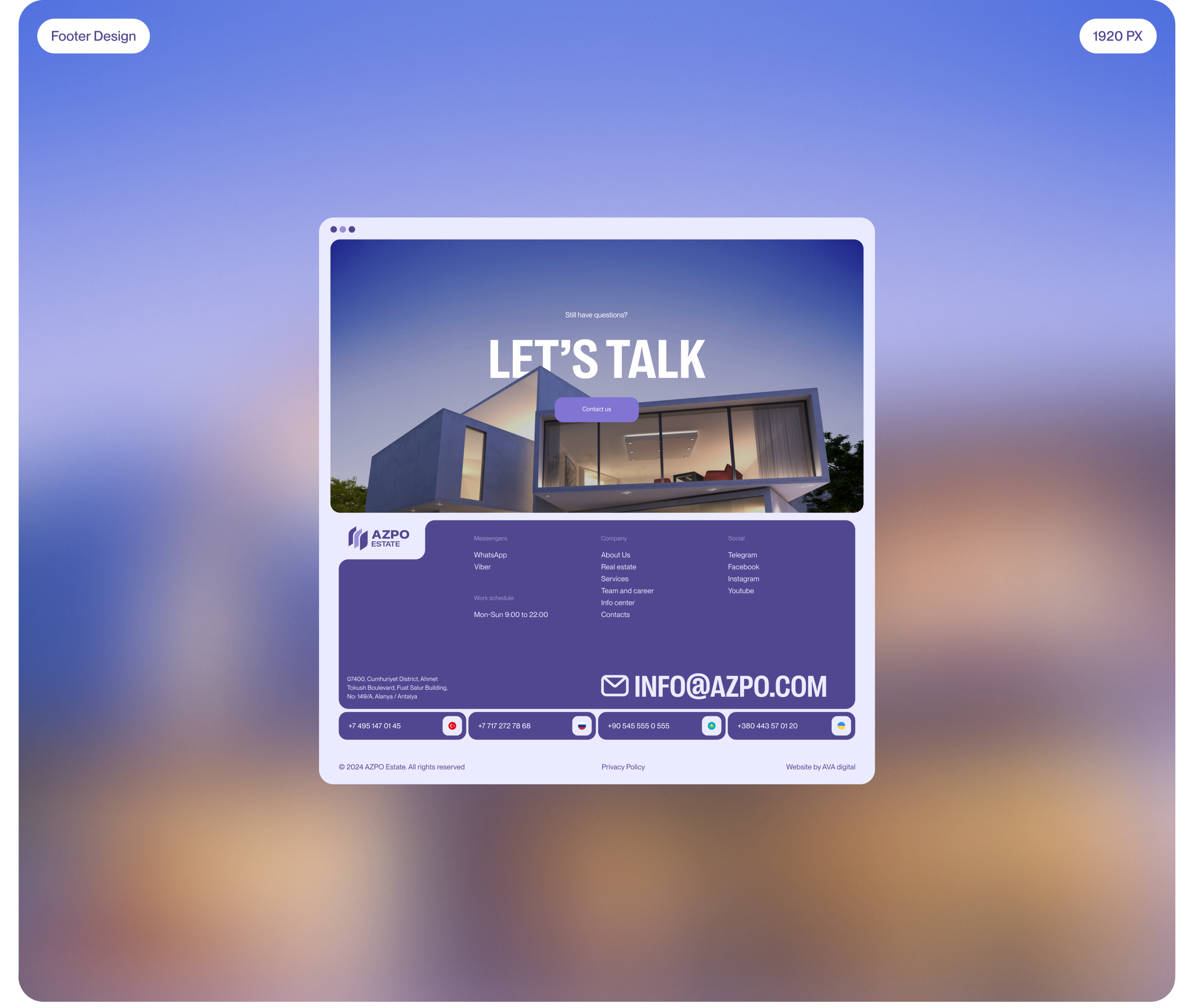 AZPO Estate — Brand Identity & Website — Изображение №6 — Интерфейсы, Брендинг на Dprofile