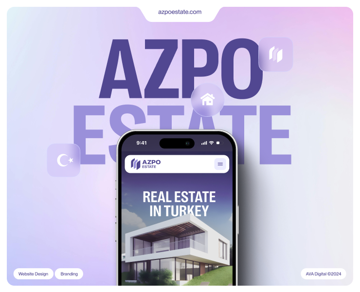 AZPO Estate — Brand Identity & Website — Интерфейсы, Брендинг на Dprofile