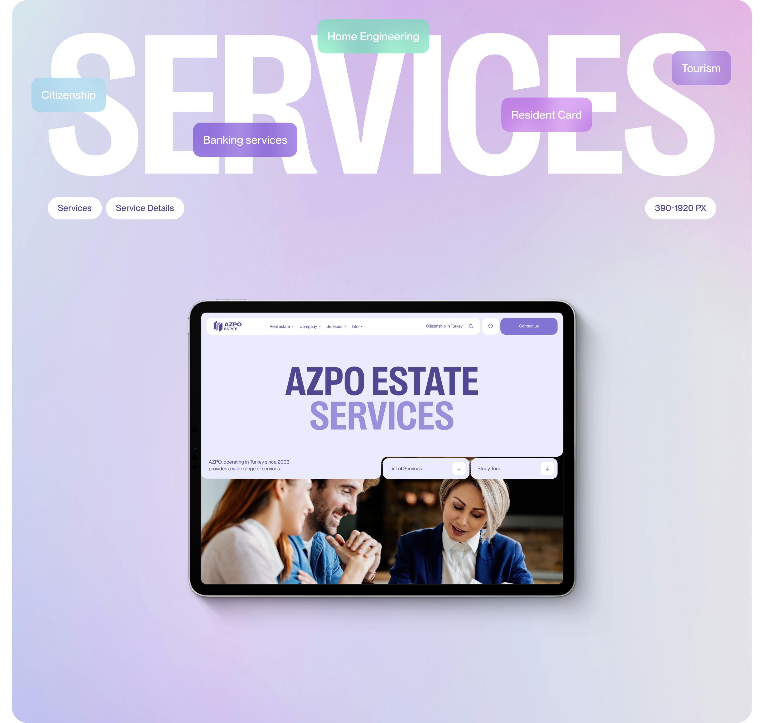 AZPO Estate — Brand Identity & Website — Изображение №7 — Интерфейсы, Брендинг на Dprofile