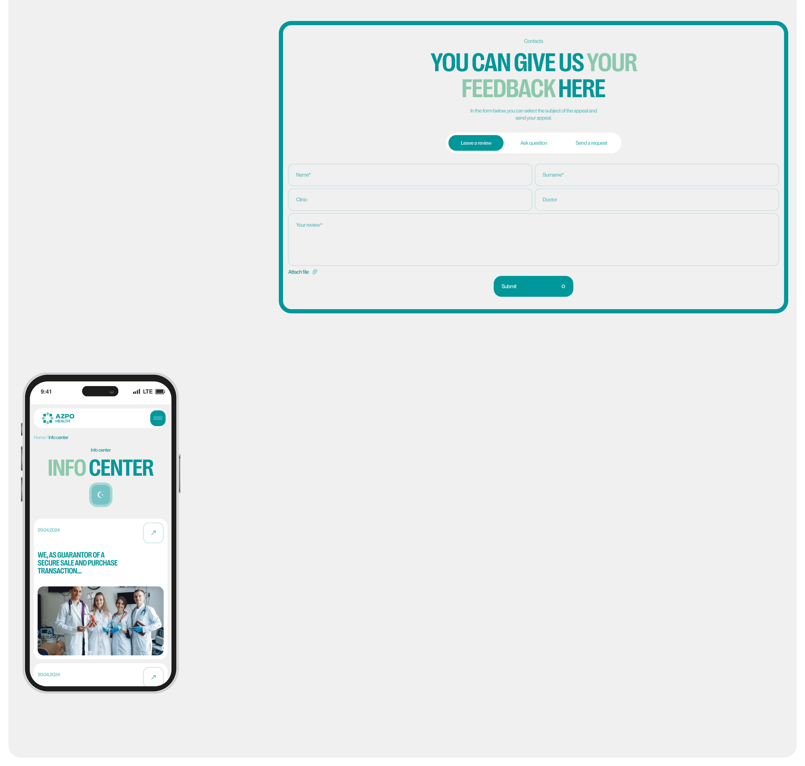 AZPO HEALTH | Web & Branding — Изображение №13 — Интерфейсы, Брендинг на Dprofile