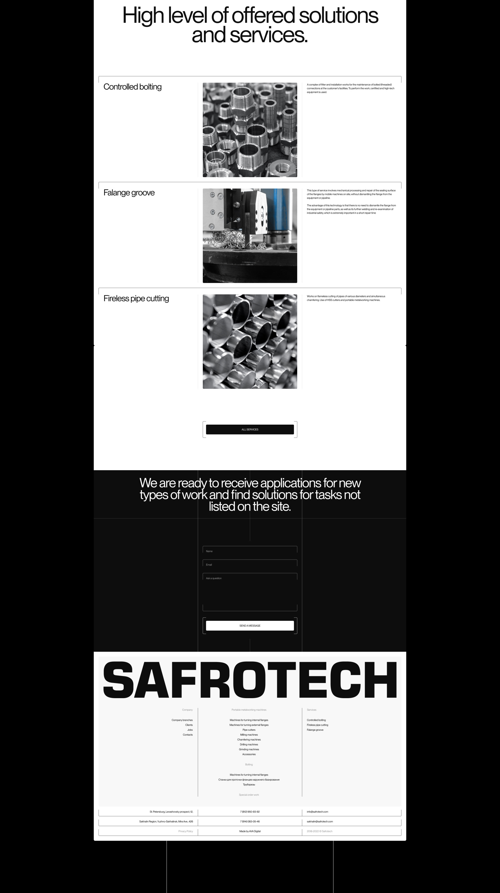 SAFROTECH | web. & branding — Изображение №7 — Интерфейсы, Анимация на Dprofile
