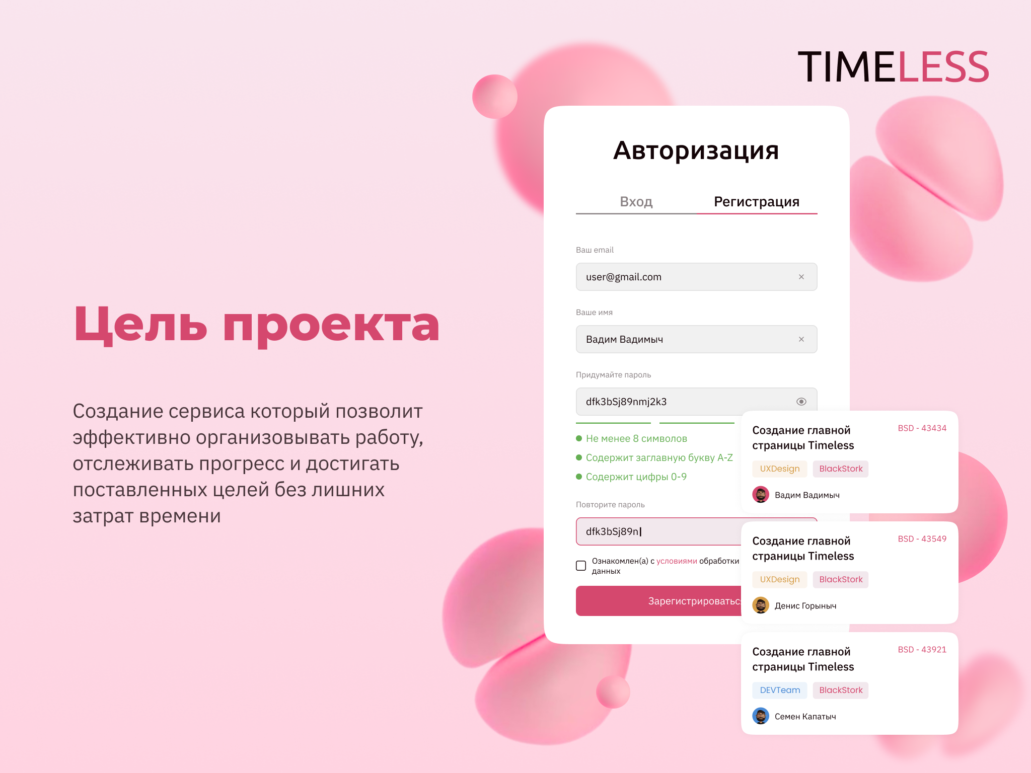 TIMELESS — Изображение №1 — Брендинг, Интерфейсы на Dprofile
