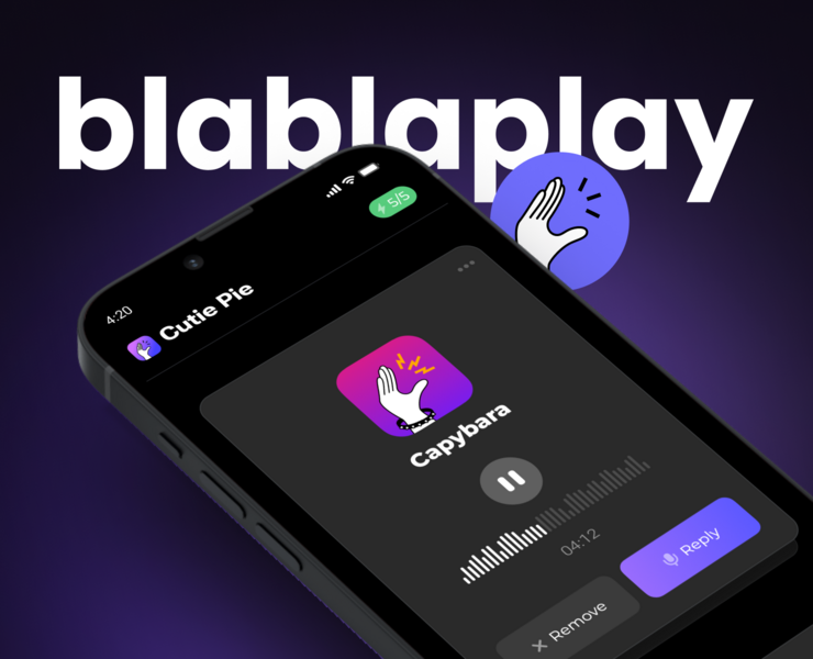 BlaBlaPlay – анонимный голосовой чат — Интерфейсы, Брендинг на Dprofile