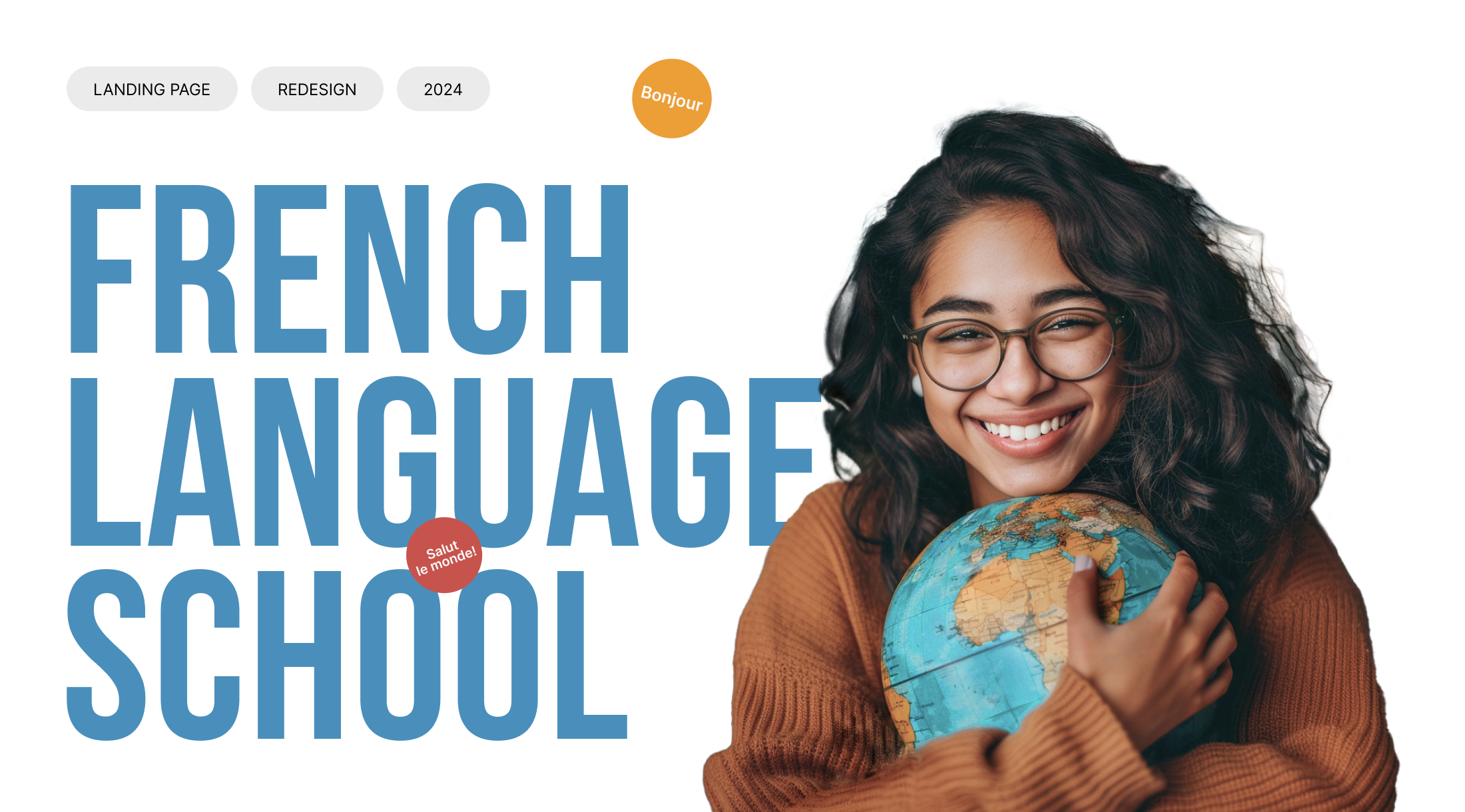 French language school | Landing page | Redesign — Изображение №1 — Интерфейсы на Dprofile