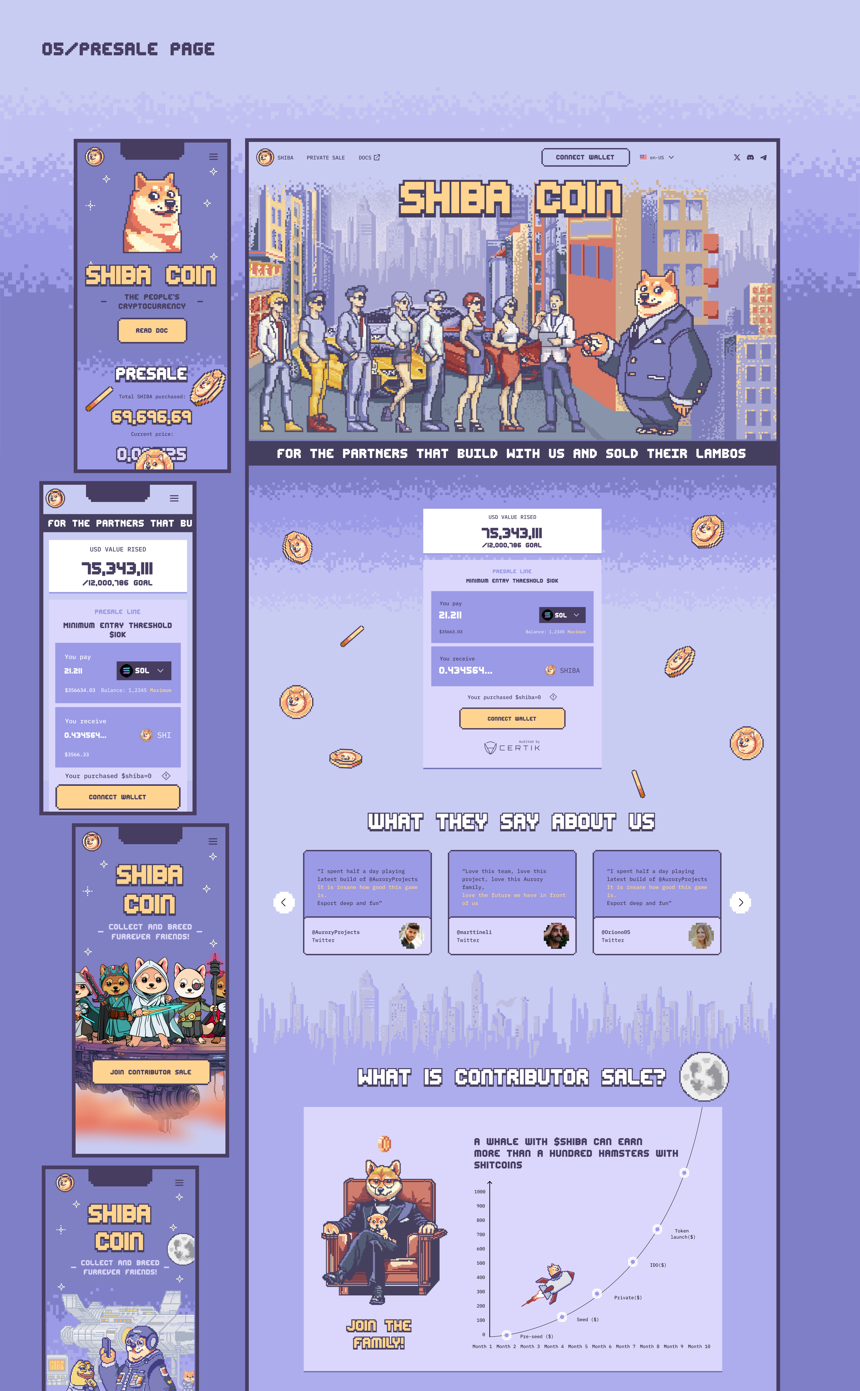 UX/UI Проекта SHIBA COIN — Изображение №3 — Интерфейсы, Иллюстрация на Dprofile