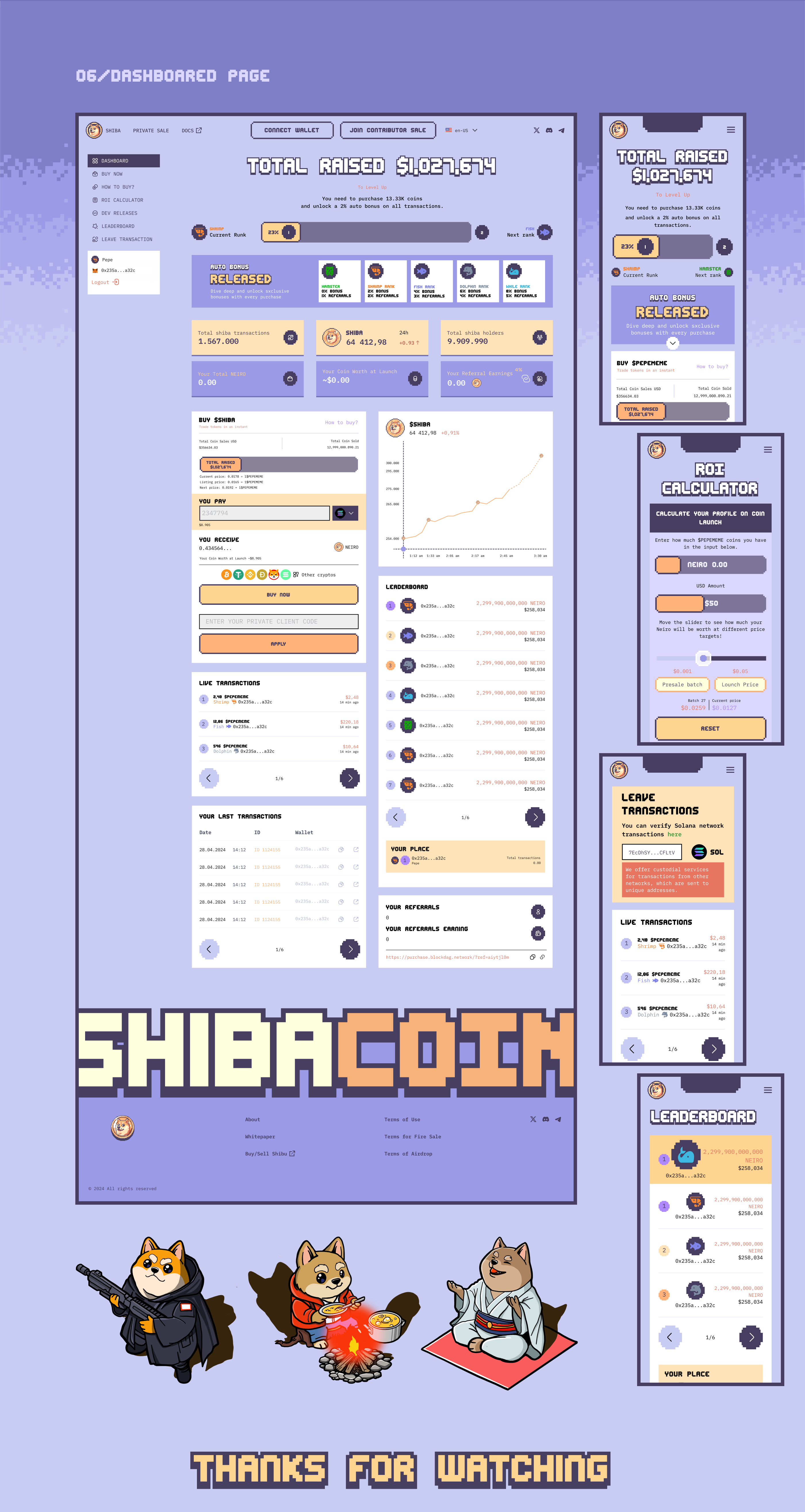 UX/UI Проекта SHIBA COIN — Изображение №6 — Интерфейсы, Иллюстрация на Dprofile