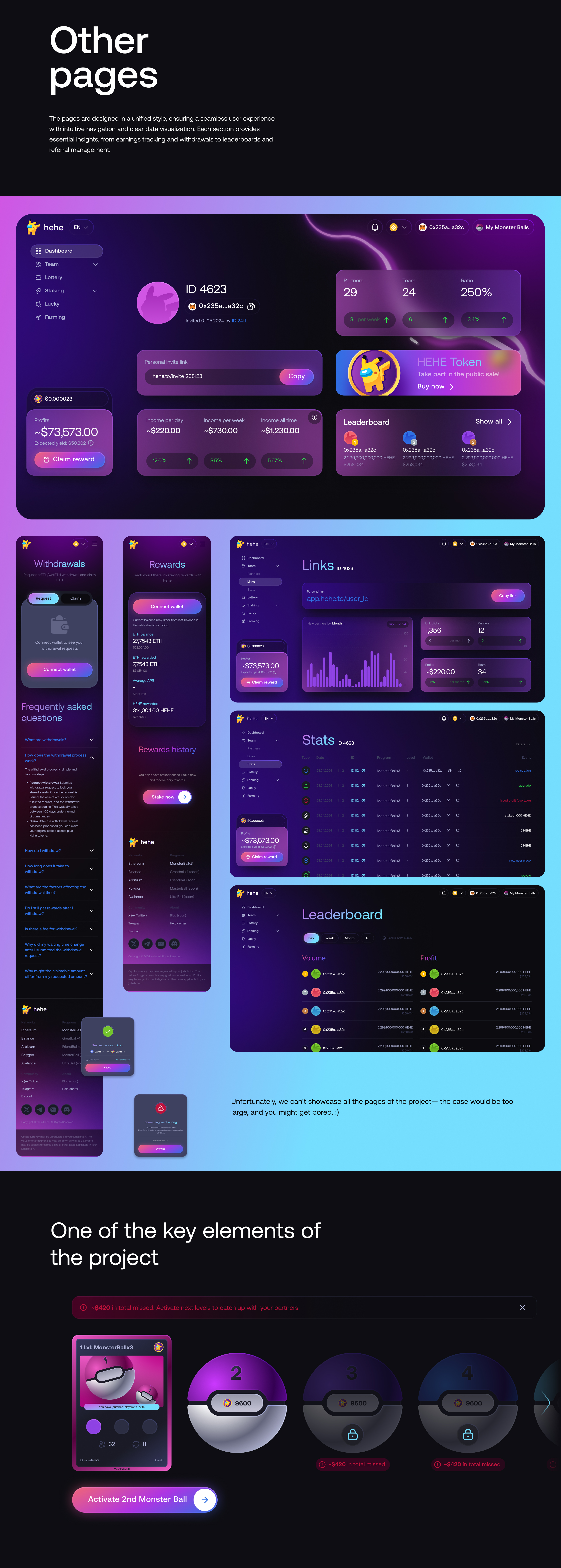 Ux/Ui для игрового блокчейн проекта — Изображение №5 — Интерфейсы на Dprofile
