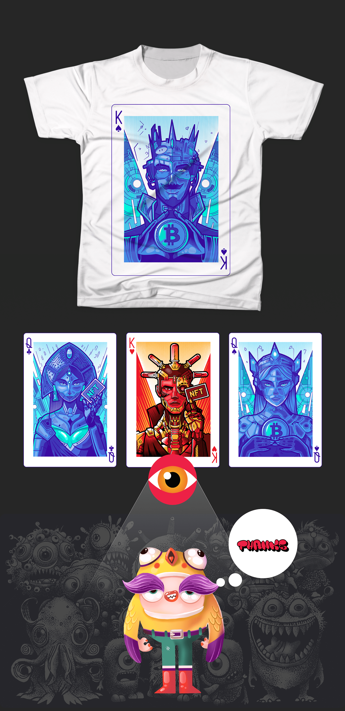 Doodle illustrations, play cards for games and t-shirts — Изображение №8 — Иллюстрация, Графика на Dprofile
