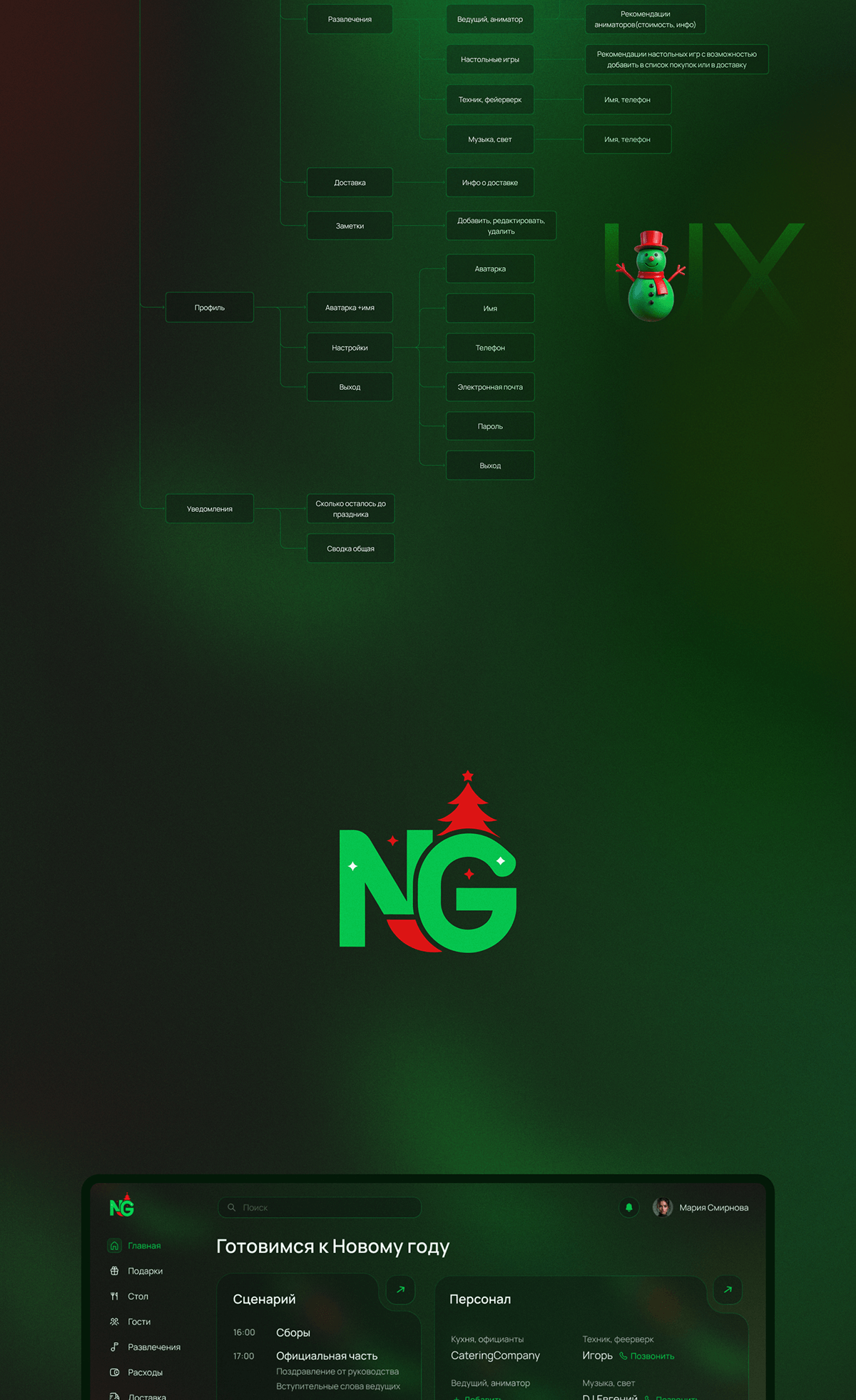 Онлайн-сервис для организации Нового года — Изображение №3 — Интерфейсы на Dprofile