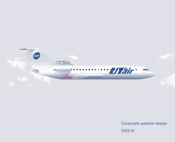 Utair — charter flights — Интерфейсы, Иллюстрация на Dprofile