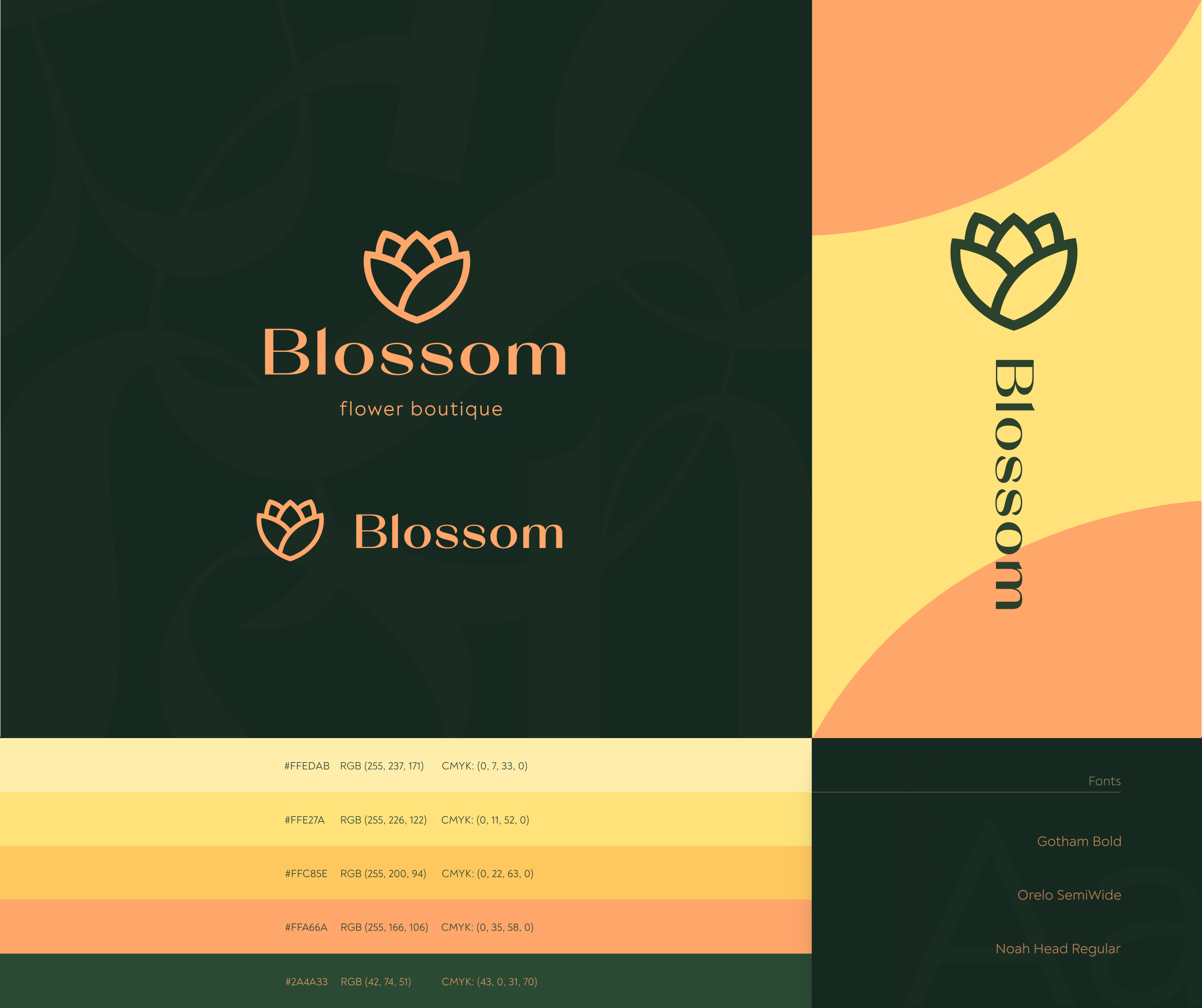 Blossom - Цветочный бутик — Изображение №2 — Брендинг, Графика на Dprofile