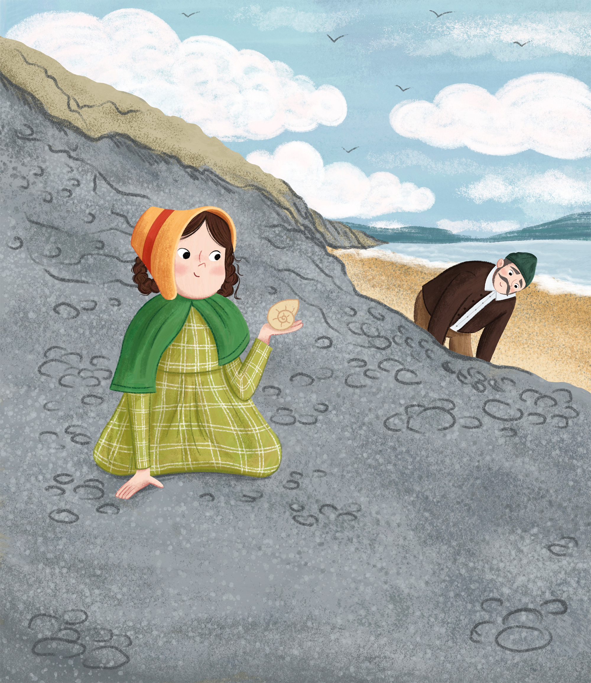 Mary Anning and the Story-Telling Rocks. Picture book — Изображение №20 — Иллюстрация на Dprofile