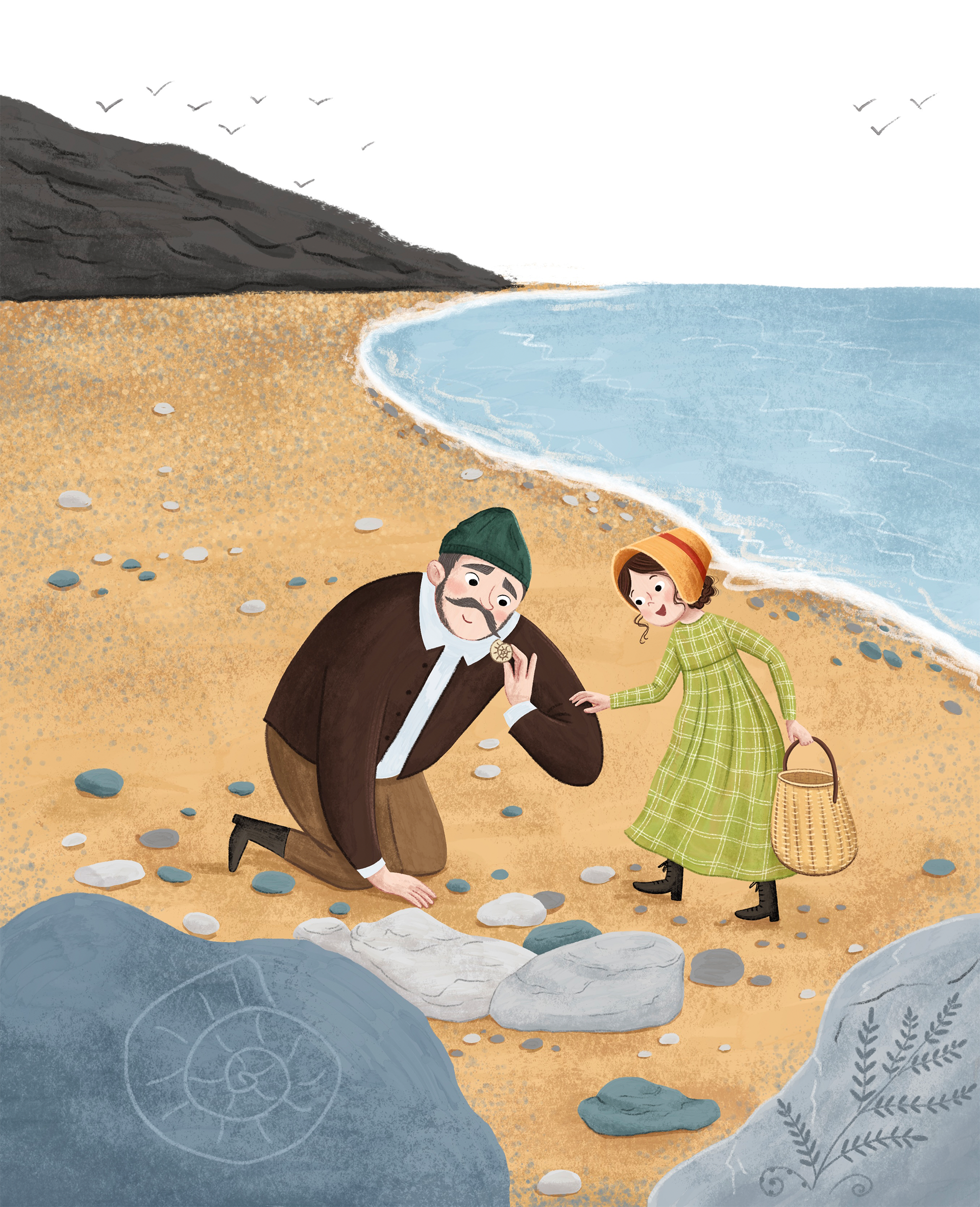 Mary Anning and the Story-Telling Rocks. Picture book — Изображение №7 — Иллюстрация на Dprofile