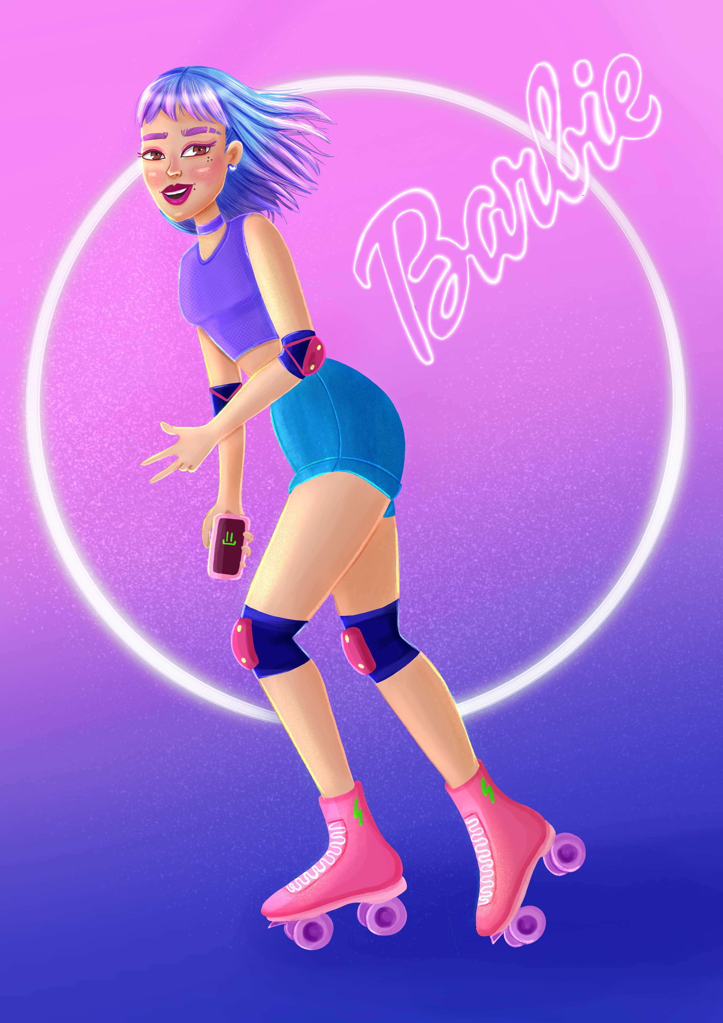 Дизайн персонажа (девушка на роликах) — Изображение №3 — Иллюстрация на Dprofile