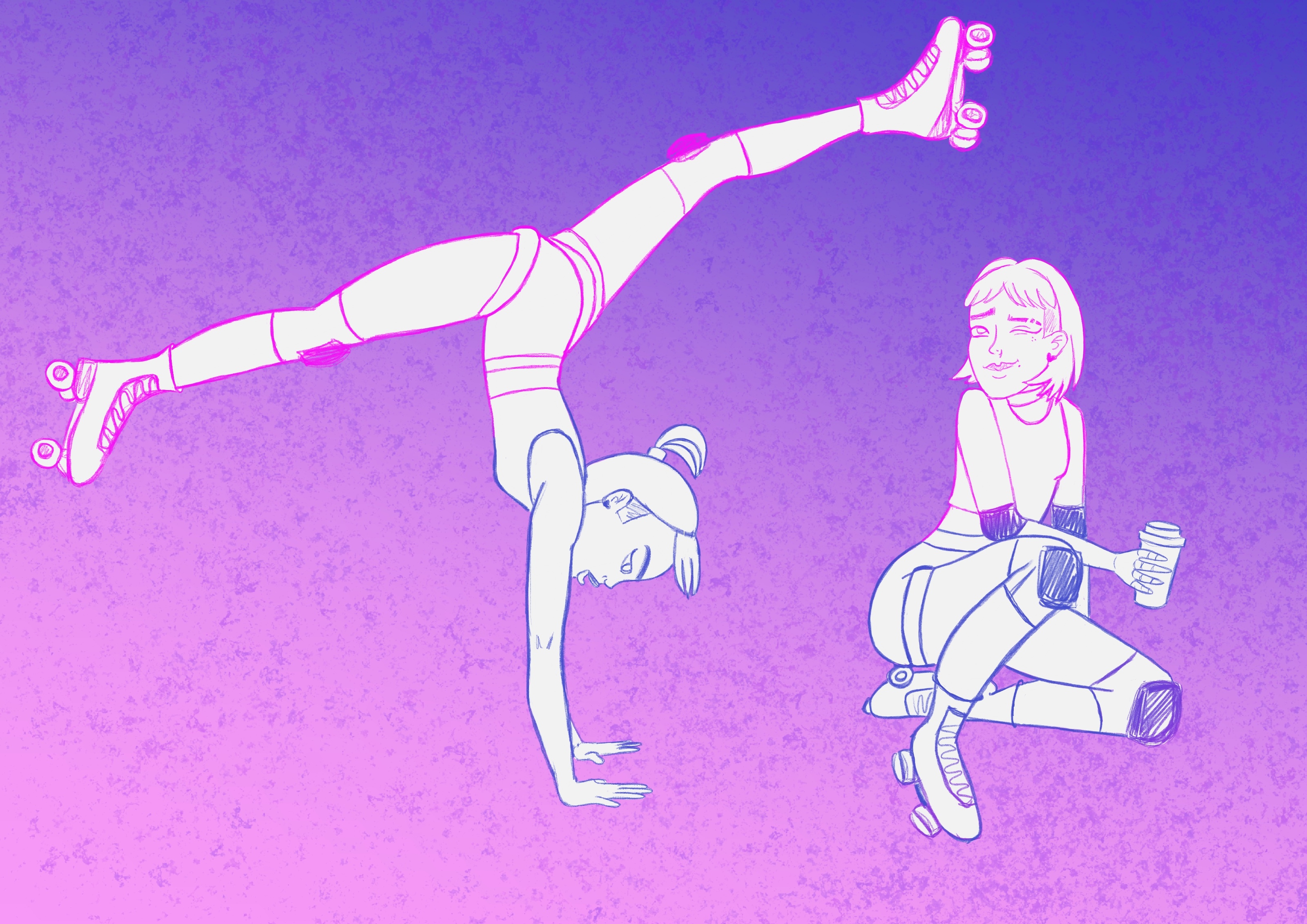 Дизайн персонажа (девушка на роликах) — Изображение №9 — Иллюстрация на Dprofile