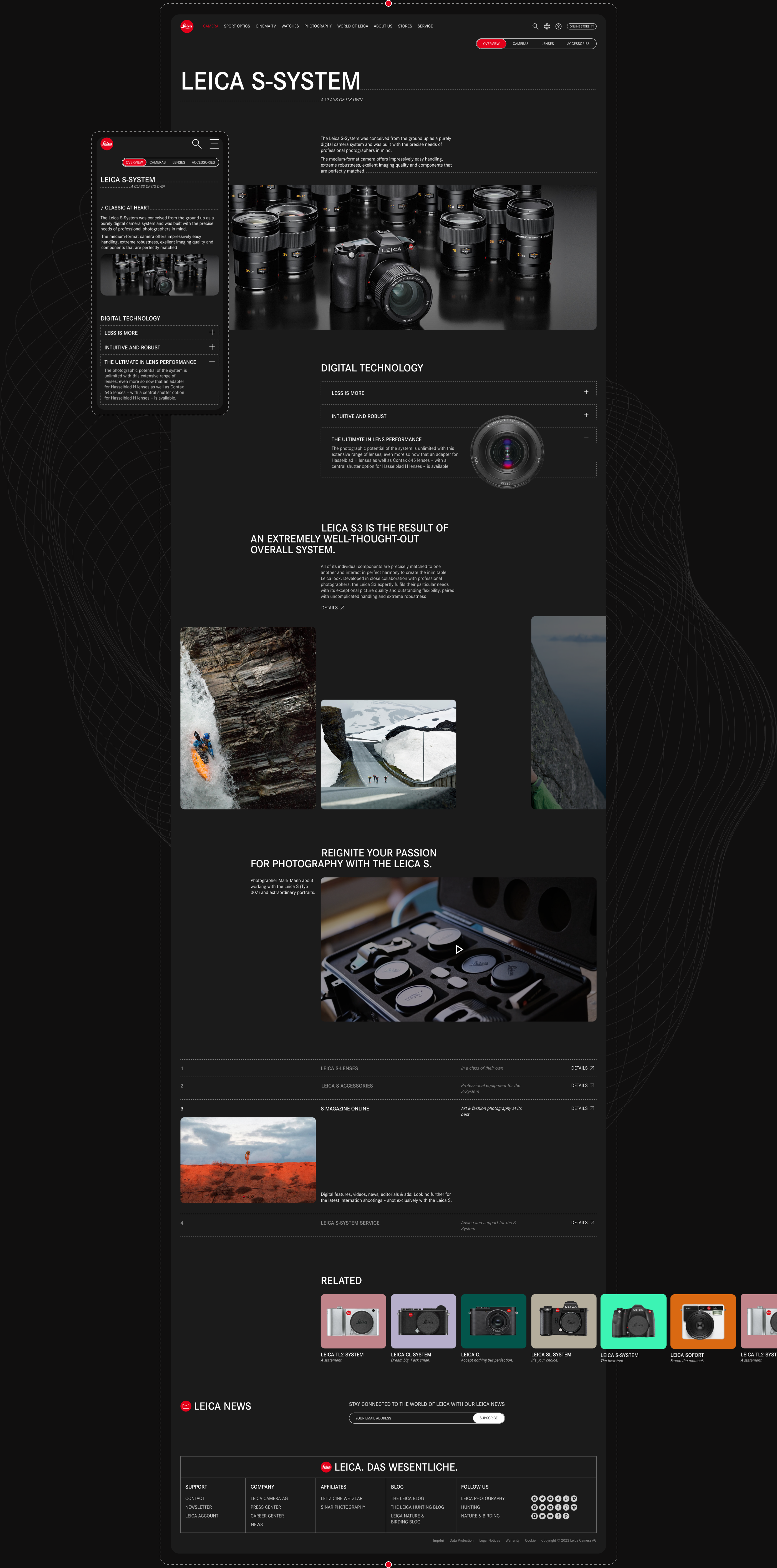 Leica Camera AG | Corporate Website | Redesign — Изображение №6 — Графика, Интерфейсы на Dprofile