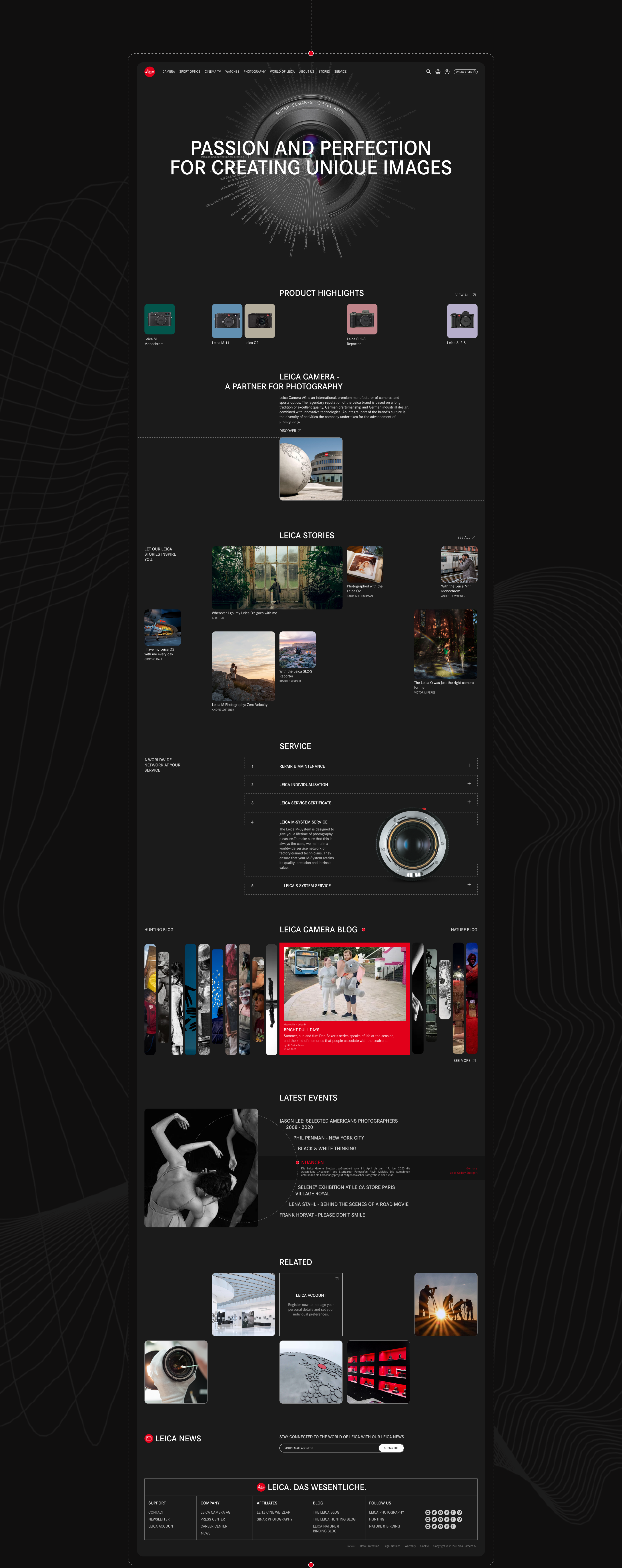 Leica Camera AG | Corporate Website | Redesign — Изображение №2 — Графика, Интерфейсы на Dprofile