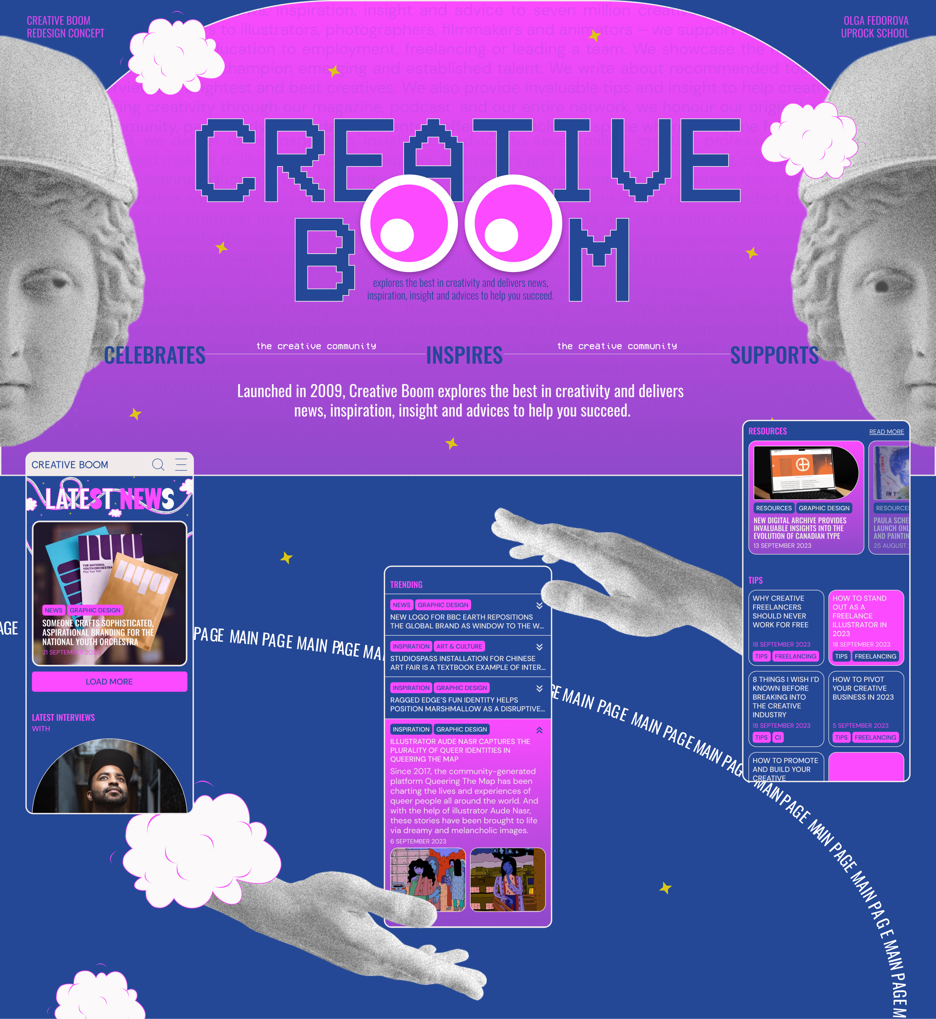 Creative Boom | Redesign concept — Изображение №1 — Графика, Интерфейсы на Dprofile