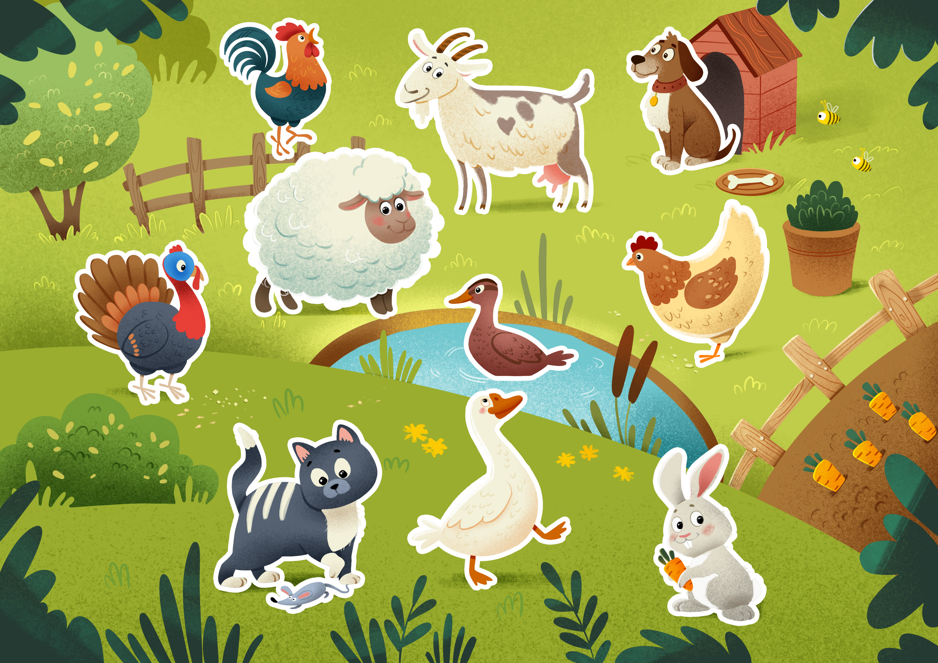 Игра на липучках "Найди тень" — Изображение №3 — Иллюстрация на Dprofile