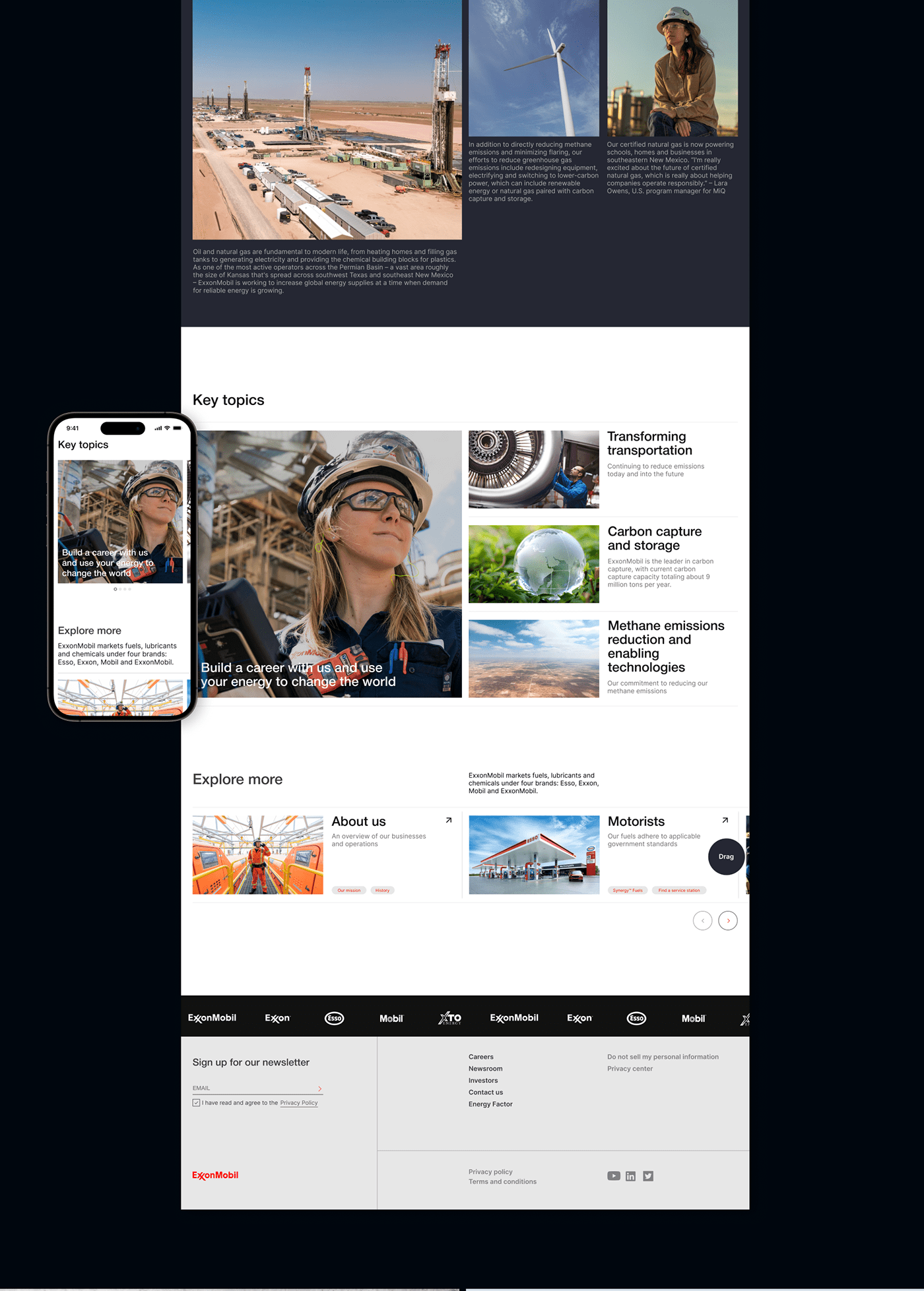 EXXONMOBIL | Сorporate website — Изображение №3 — Интерфейсы на Dprofile