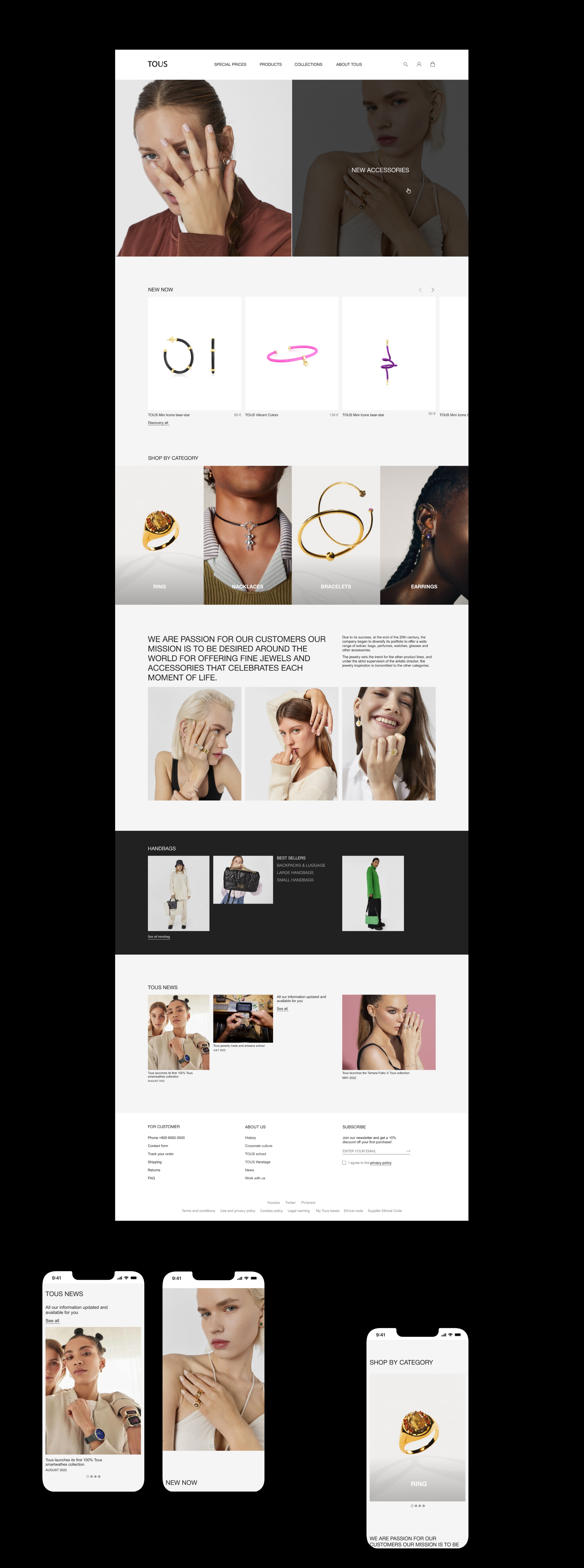 TOUS | Website Redesign Concept — Изображение №2 — Интерфейсы на Dprofile