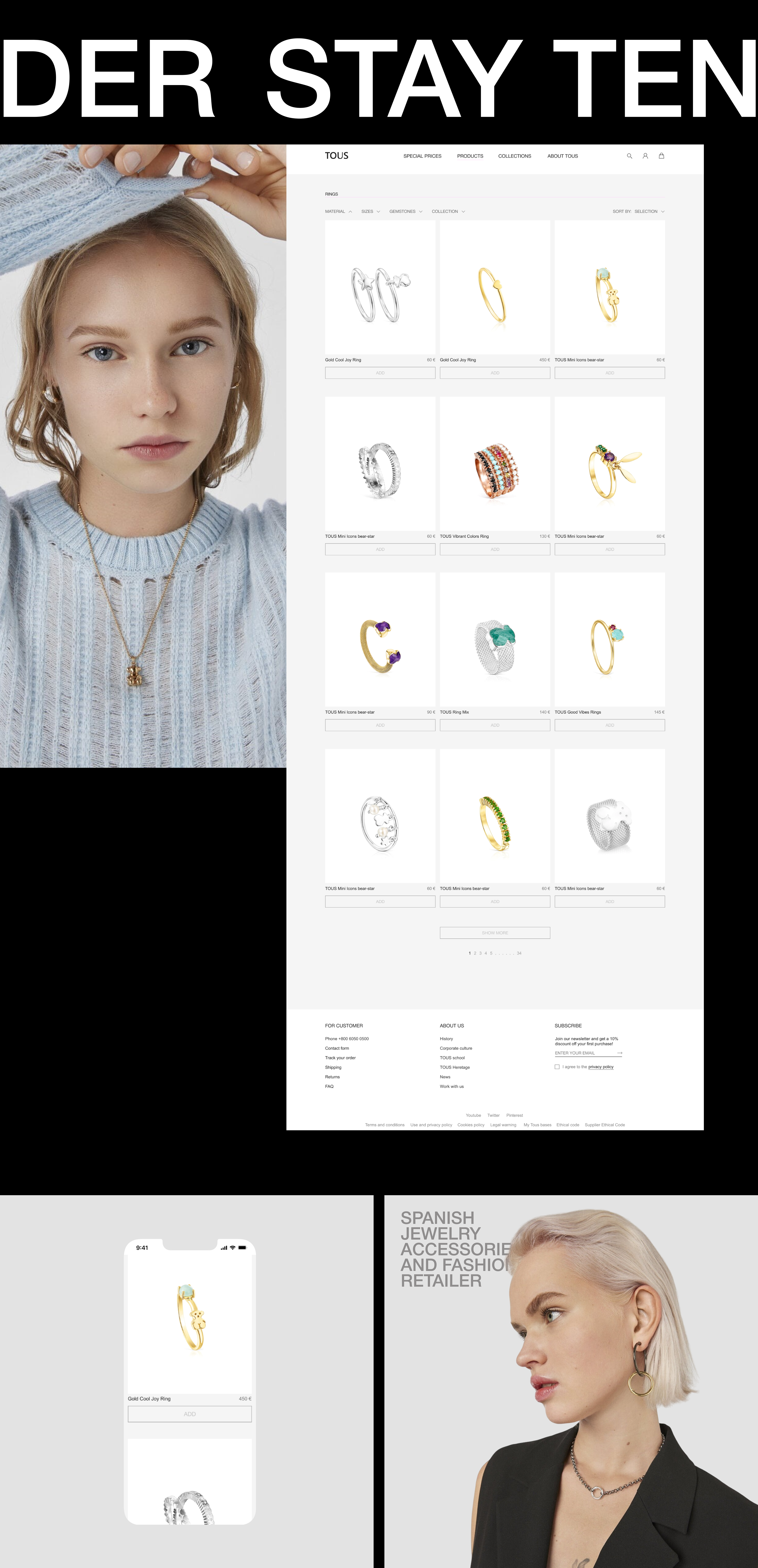 TOUS | Website Redesign Concept — Изображение №3 — Интерфейсы на Dprofile